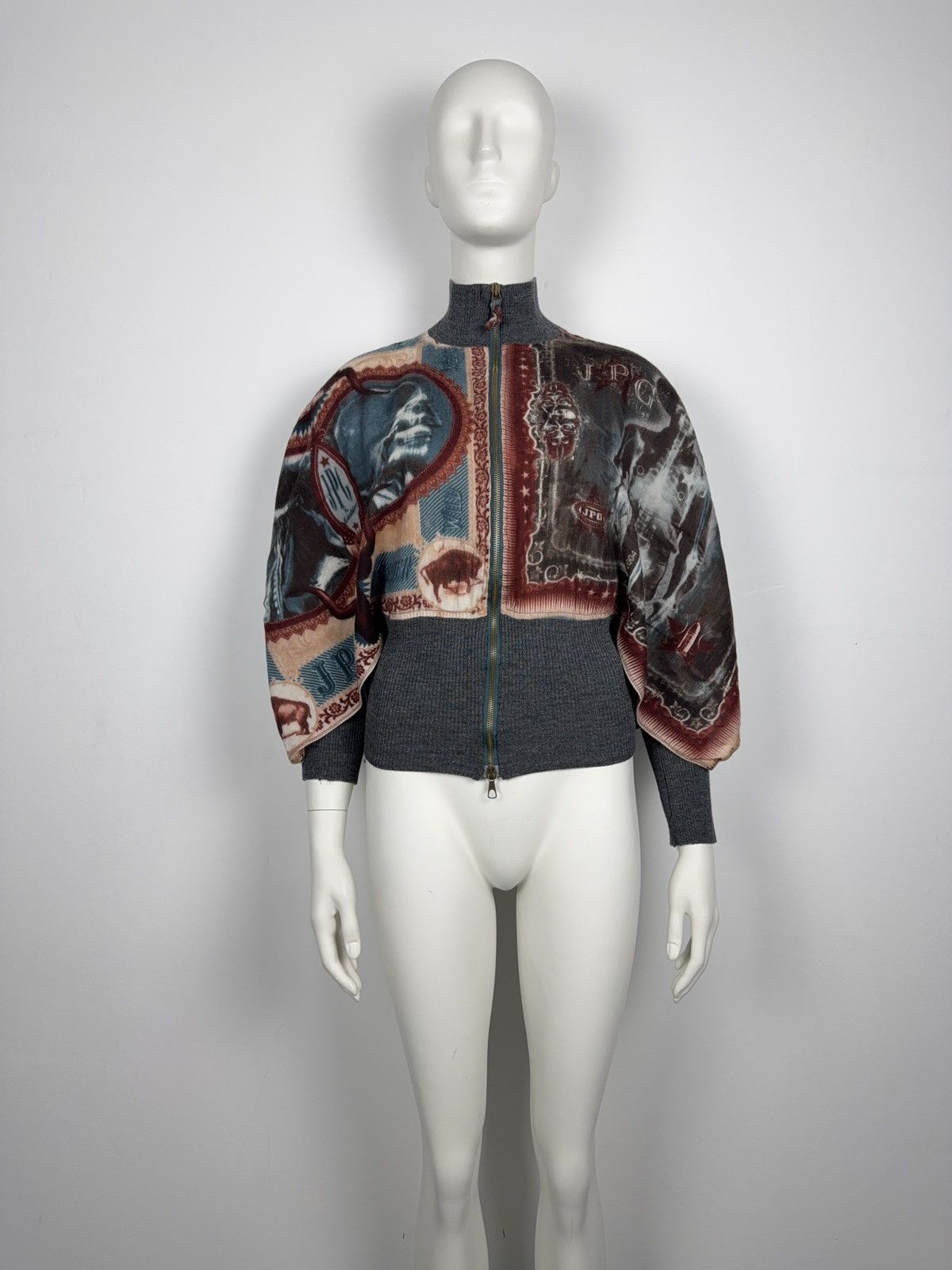 Jean Paul Gaultier Jean Paul Gaultier 1998 Native X-Ray Print Poncho Jacket Size S / US 4 / IT 40 - 1 Thumbnail