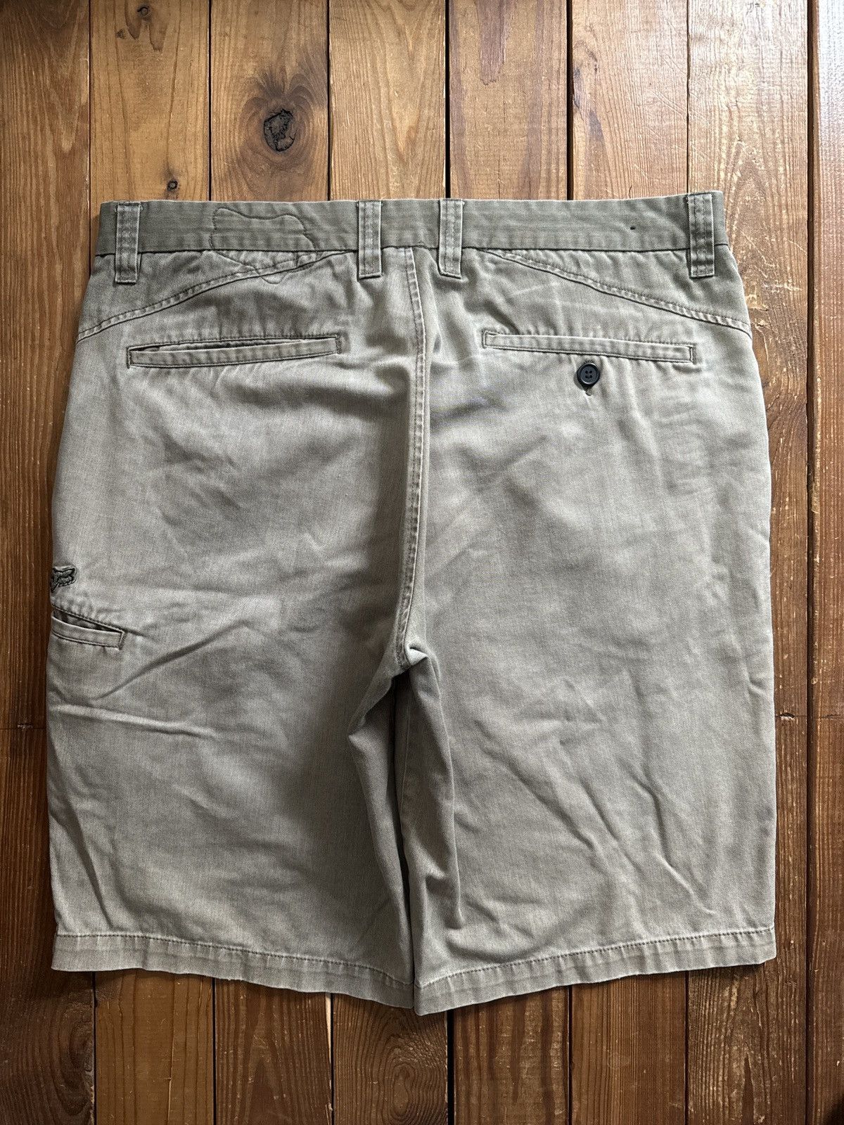 Fox Racing × Vintage Vintage Y2K Fox Racing Faded Brown Shorts Size US 36 / EU 52 - 3 Thumbnail