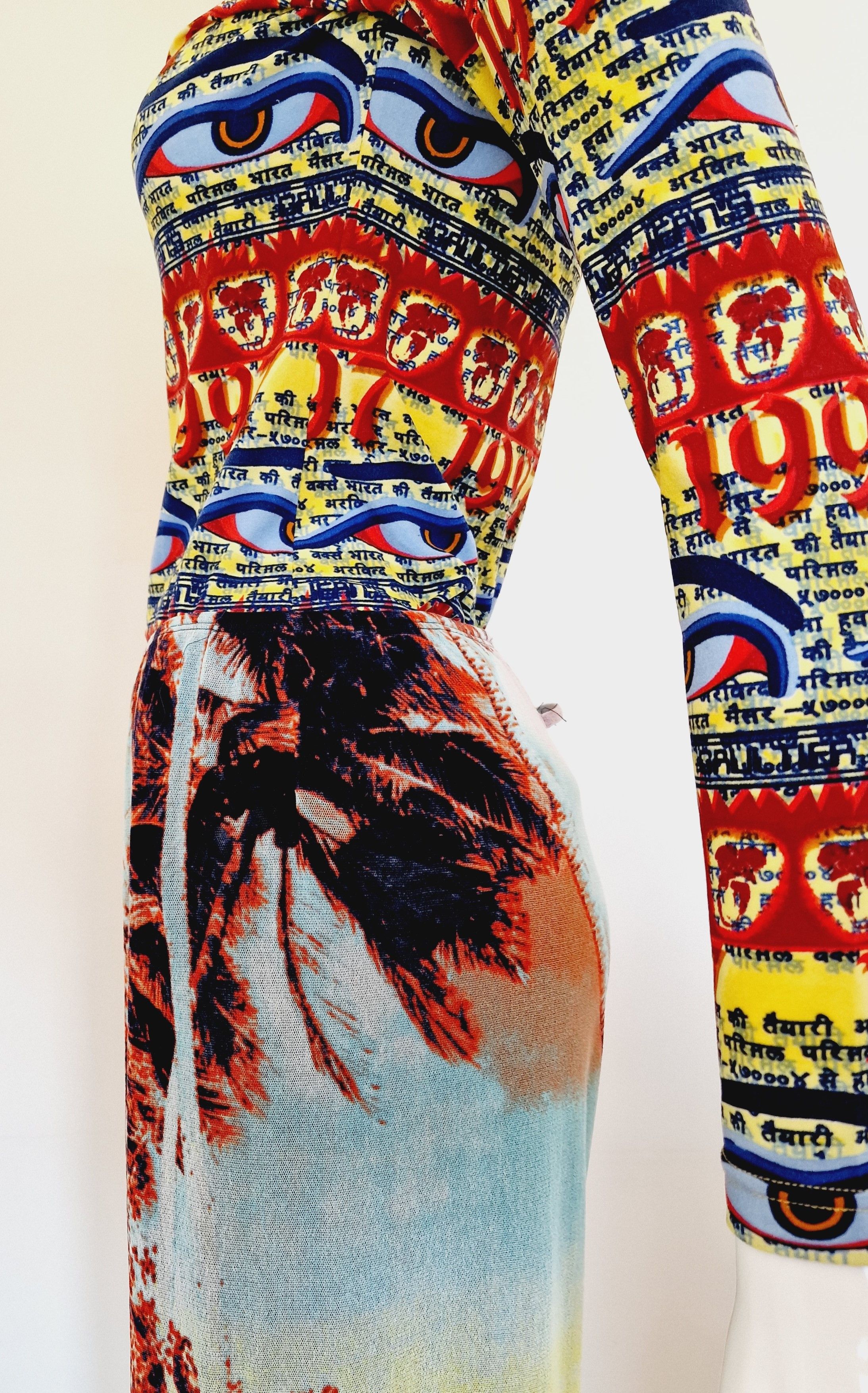 Jean Paul Gaultier Jean Paul Gaultier Tibet 1997 Buddha Eye T-shirt Top Tee Size M / US 6-8 / IT 42-44 - 7 Thumbnail