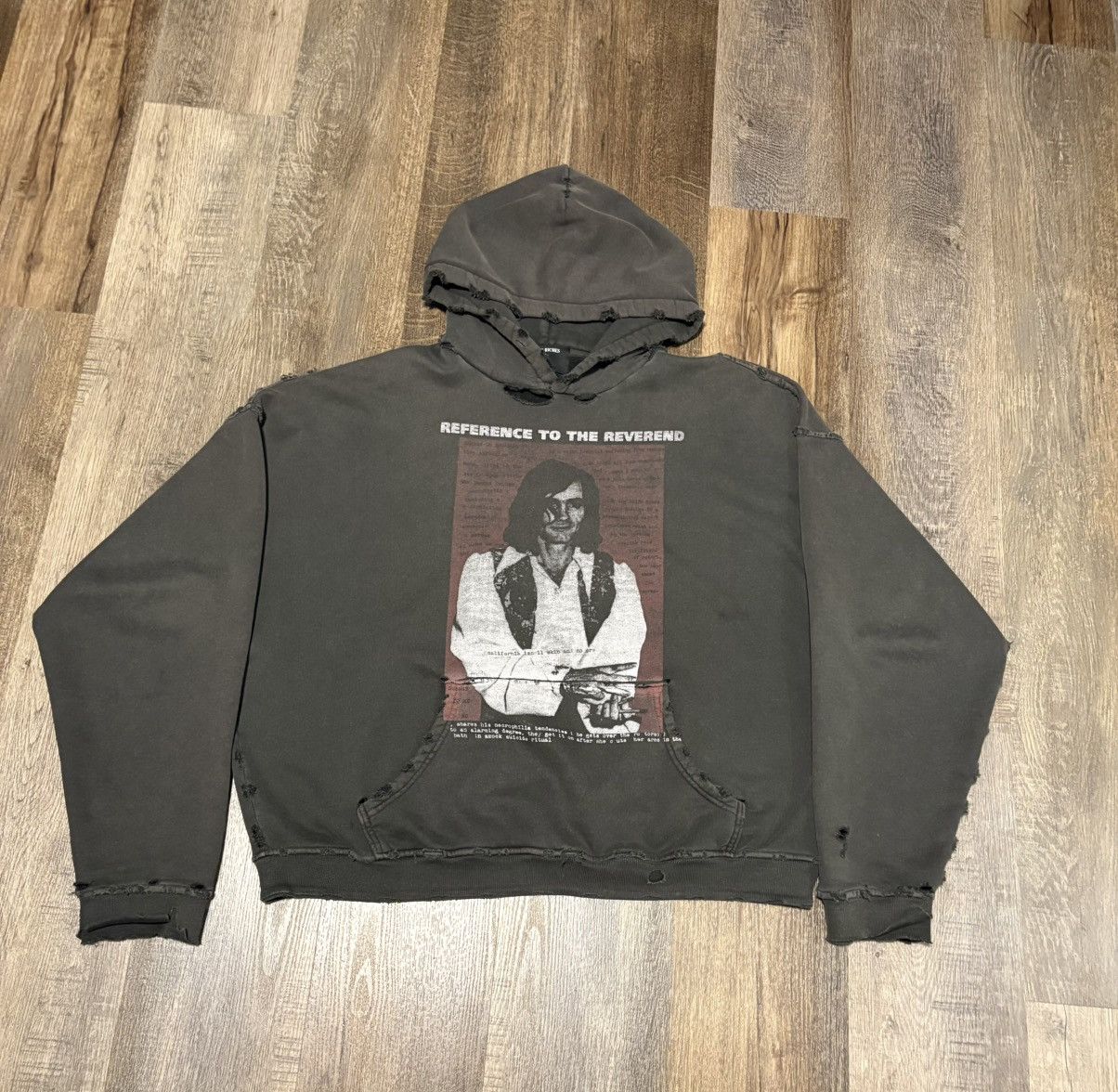 Enfants Riches Deprimes F/W 25 Reverend Charles Manson Hoodie Size US L / EU 52-54 / 3 - 1 Thumbnail