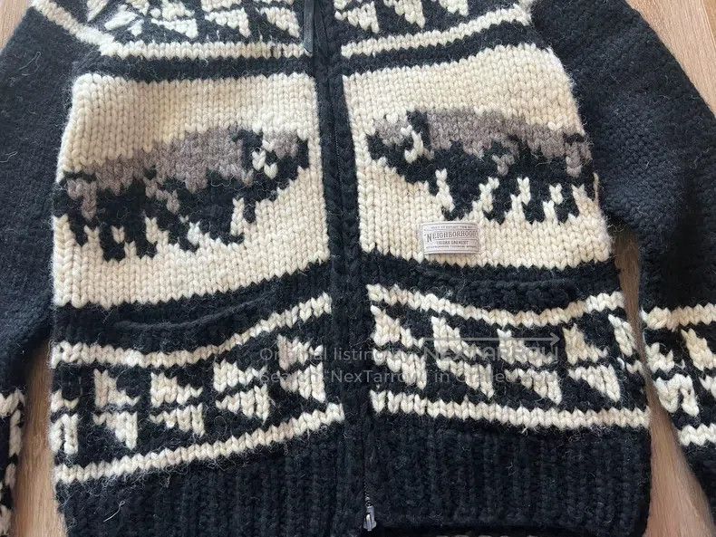 Neighborhood Neighborhood Vintage Coarse Knit Wool Cardigan Size US L / EU 52-54 / 3 - 3 Thumbnail