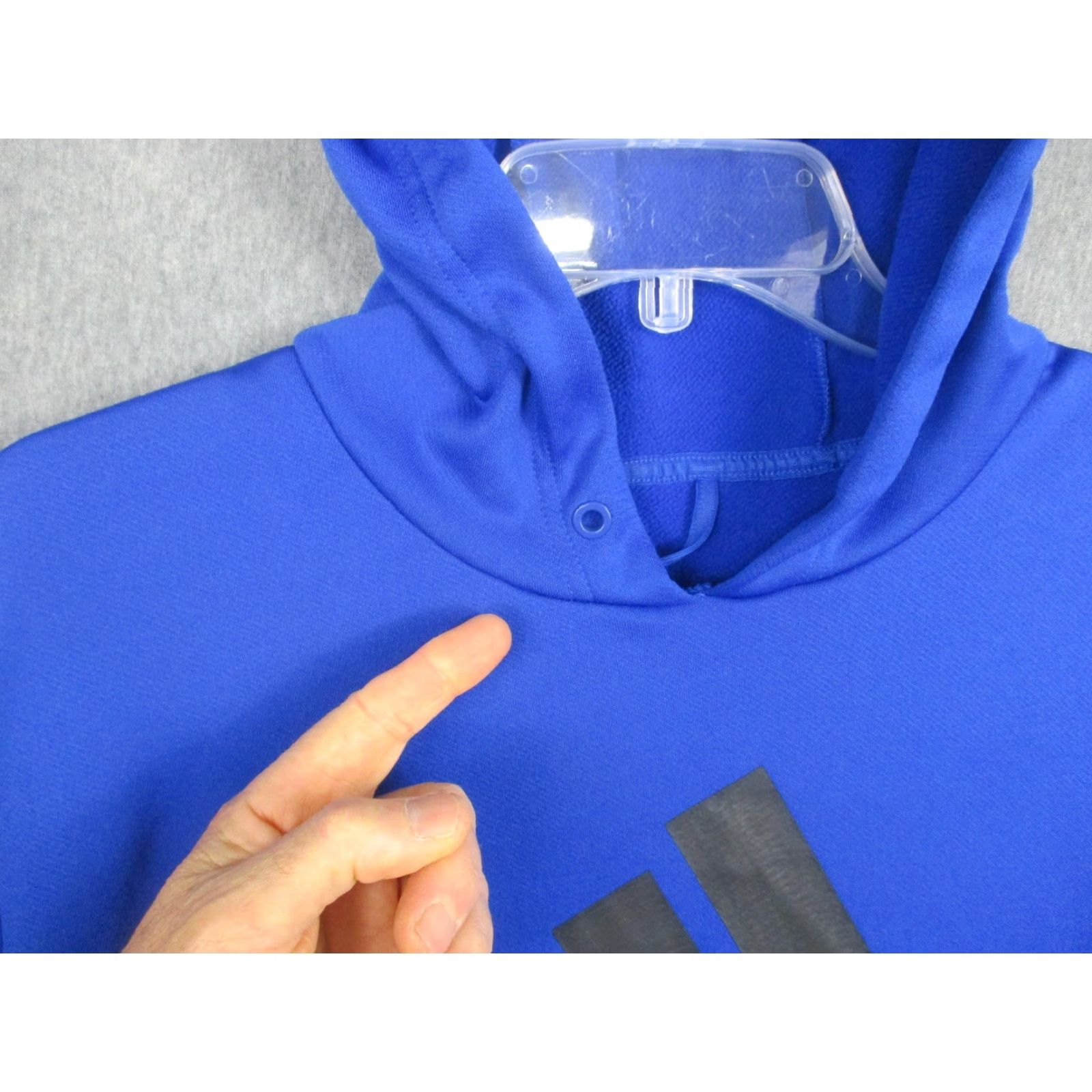 Adidas Adidas Hoodie Mens Large Blue Pullover Fleece Sweatshirt Graphic Print Logo GK7388 Size US L / EU 52-54 / 3 - 5 Thumbnail
