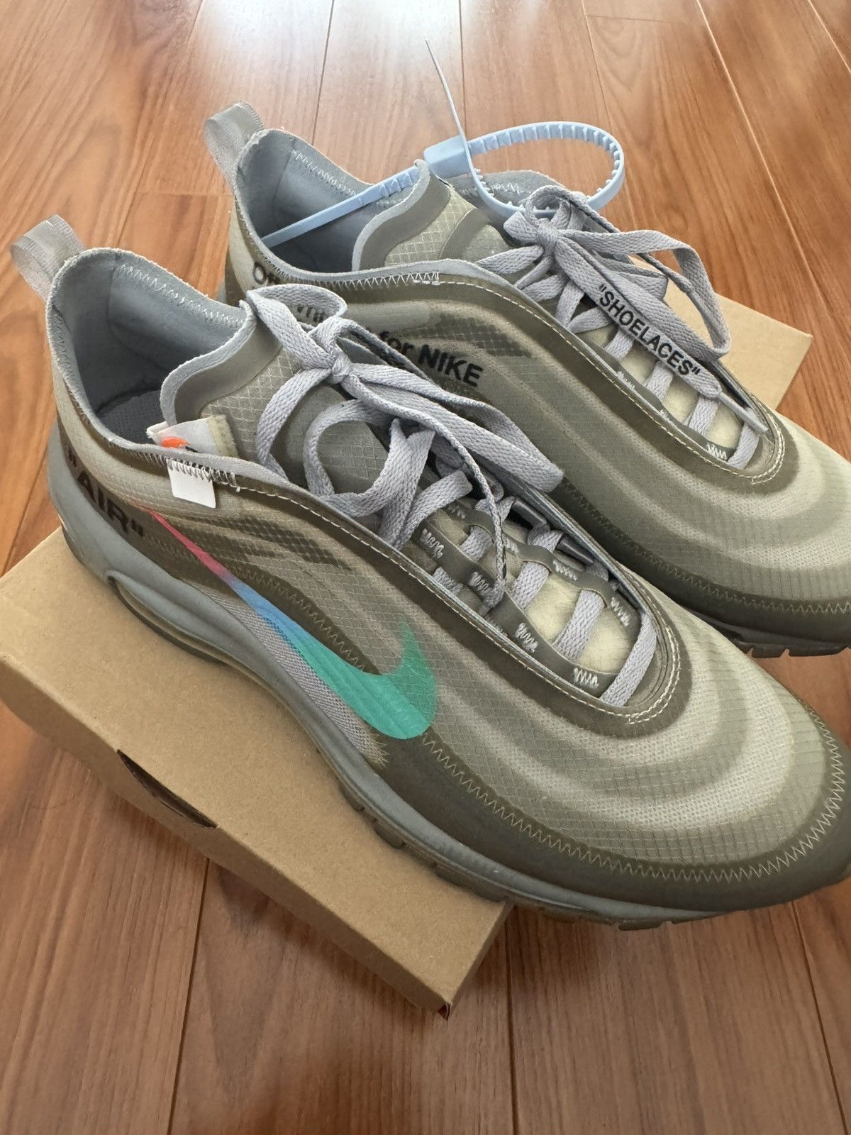 Nike × Off-White Nike Off-White Air Max 97 ‘Menta’ Size US 8 / EU 41 - 15 Thumbnail