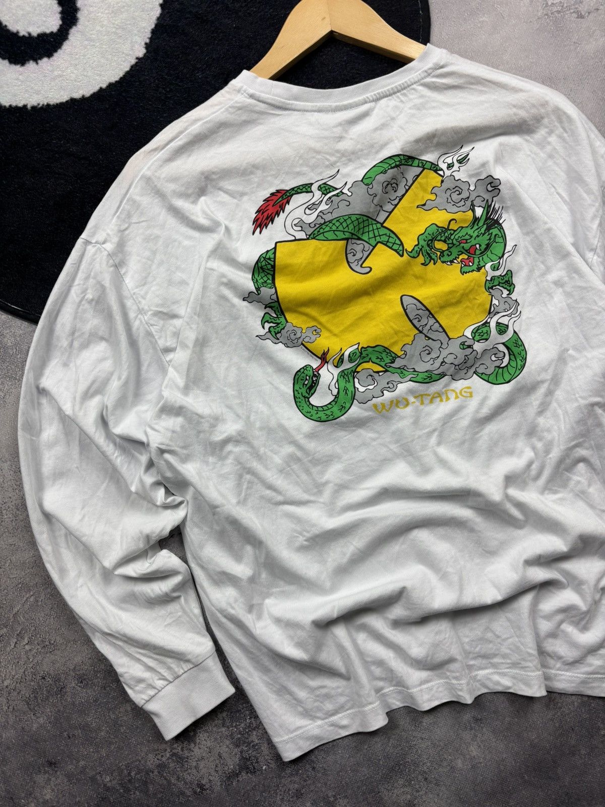 Vintage WU-TANG Hype Rare Big DragonLogo Streetwear White Longsleeve Size US M / EU 48-50 / 2 - 3 Thumbnail