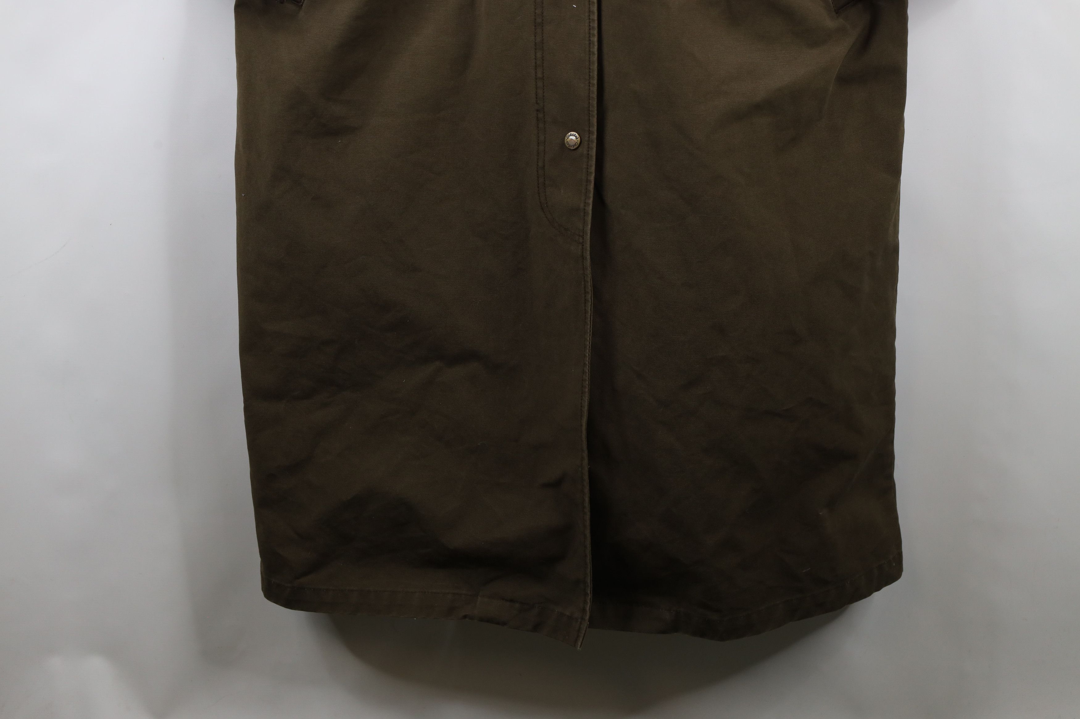Cabelas × Vintage Vintage 90s Cabelas Lined Heavy Canvas Duster Jacket Green Size XL / US 12-14 / IT 48-50 - 4 Thumbnail