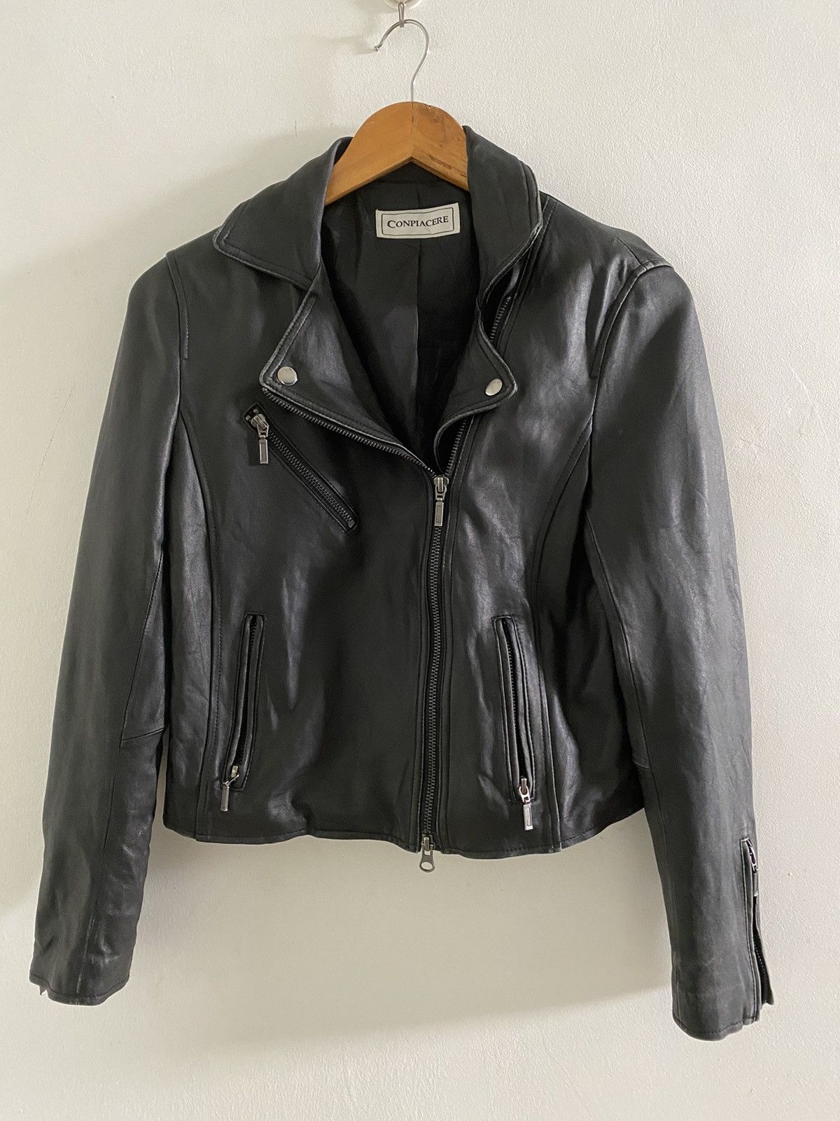 If Six Was Nine Leather Jacket CONPIACERE Design Punk zipper malcom X style Size US M / EU 48-50 / 2 - 9 Thumbnail