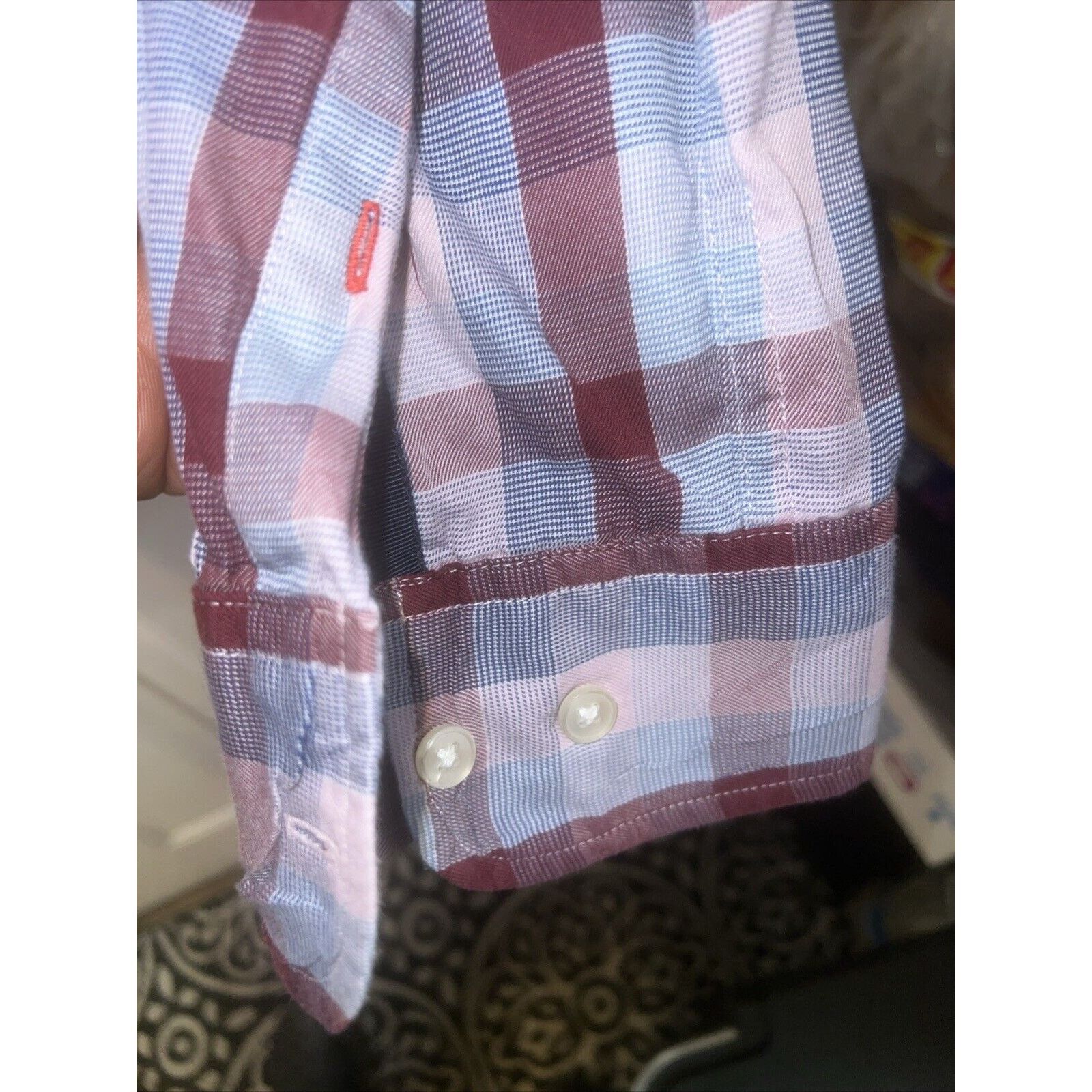 Tommy Hilfiger Tommy Hilfiger Mens Plaid Button Up Shirt Size XL Pink Blue Size US XL / EU 56 / 4 - 6 Thumbnail