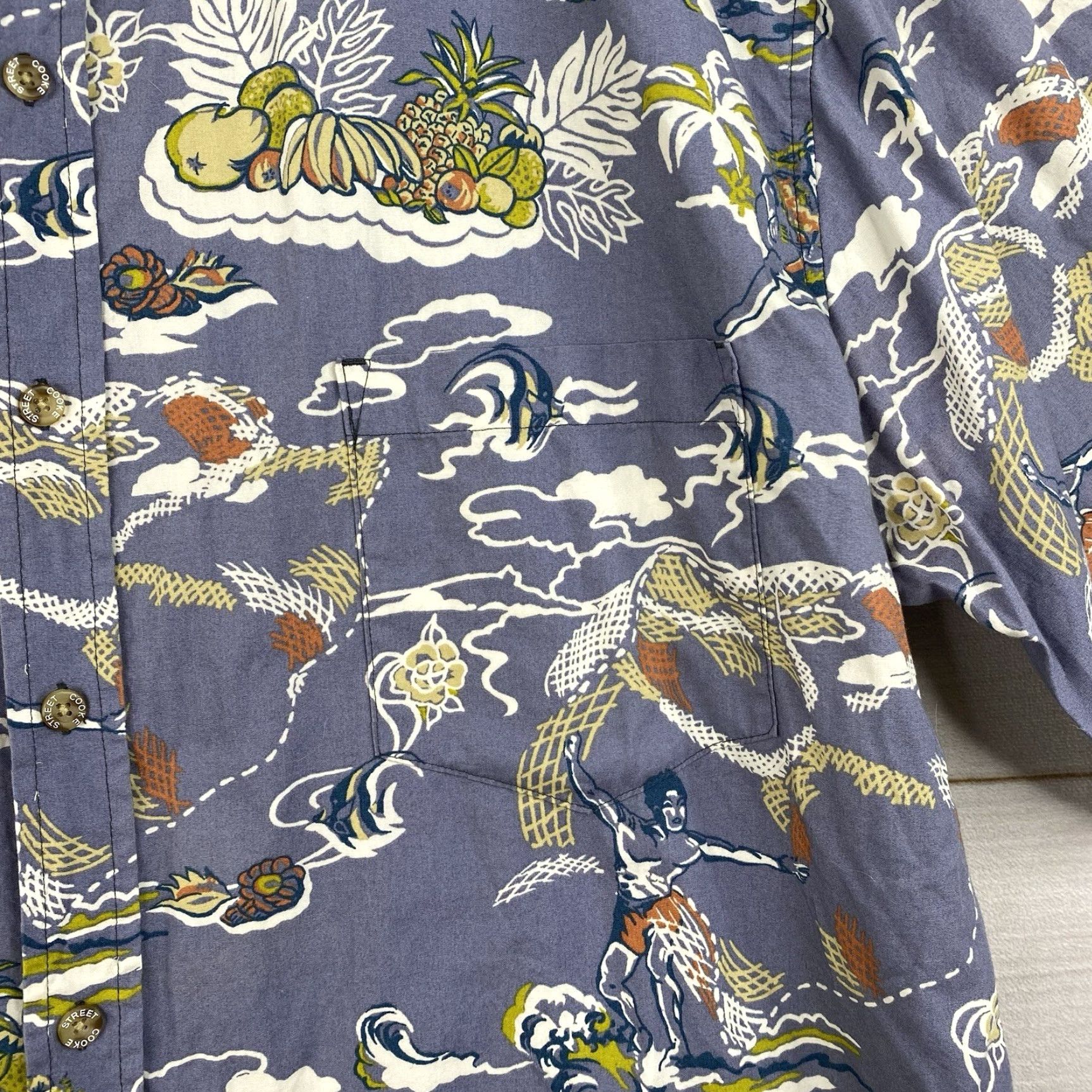 Vintage Cooke Street Hawaiian Shirt 2XL Floral Old Hawaii Island Reverse Print Pale Blue Shirt Mens 2XL Blue Floral Hawaiian Christmas 90s Size US XXL / EU 58 / 5 - 4 Thumbnail