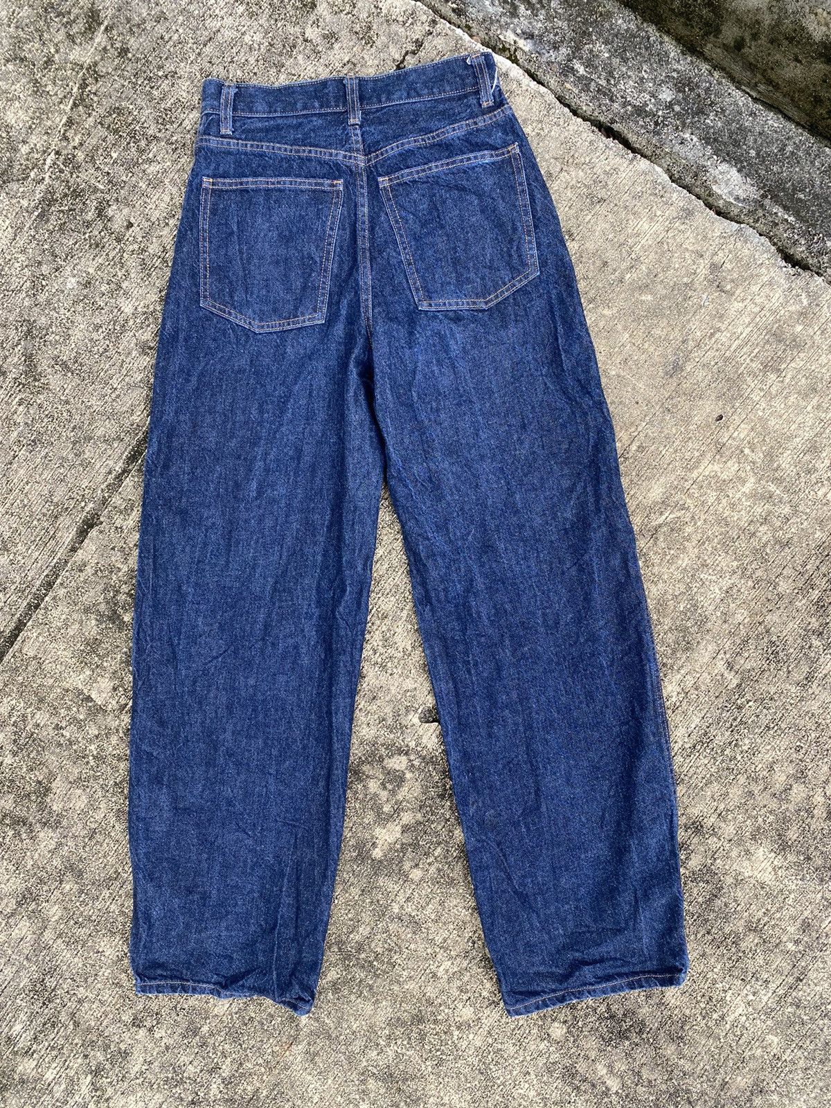 Lemaire × Uniqlo Uniqlo x Lemaire Japan Baggy Blue Denim Pants Jeans Size 25" / US 0 / IT 36 - 4 Thumbnail