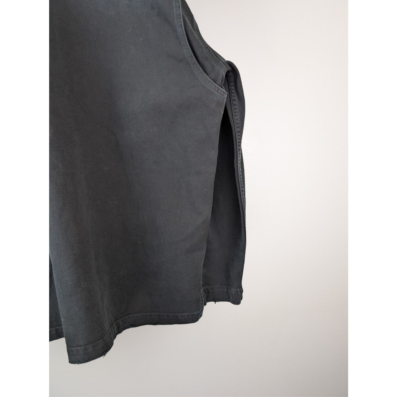 Balenciaga o1rshd1 Left-Hand Denim Cargo Shirt in Sunbleached Black Size US M / EU 48-50 / 2 - 14 Thumbnail