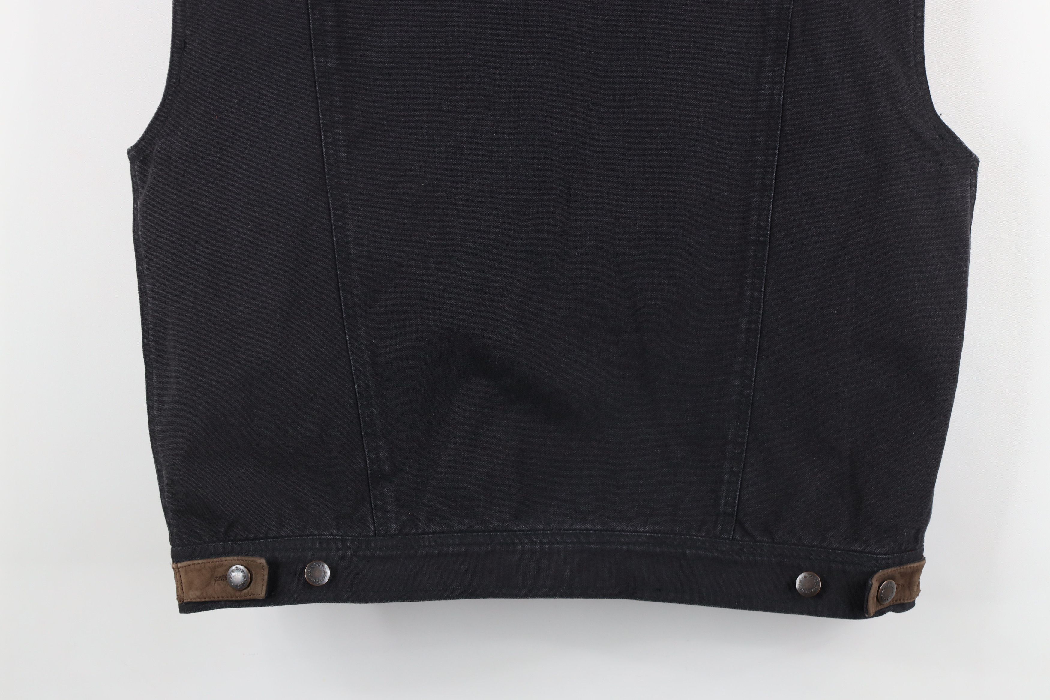 Vintage × Wrangler Vintage 90s Wrangler Collar Flannel Lined Canvas Vest Jacket Size US L / EU 52-54 / 3 - 13 Thumbnail