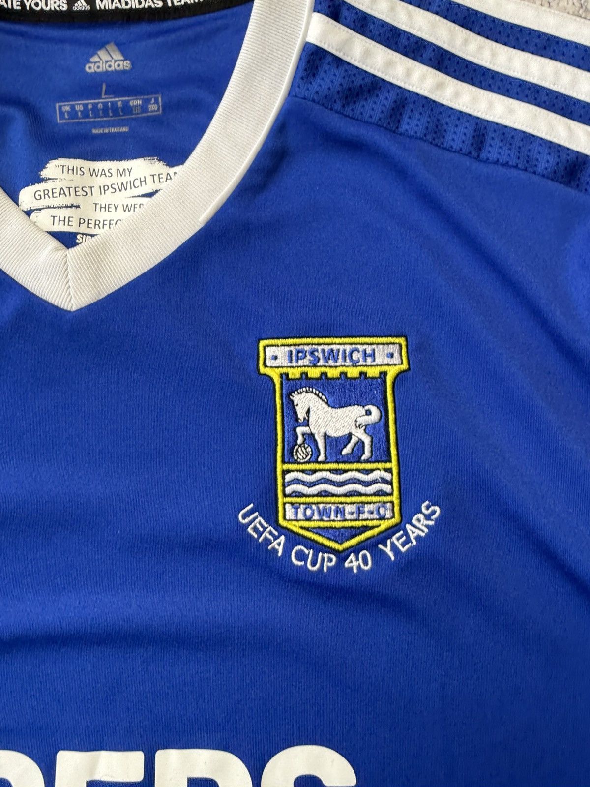 Adidas × Vintage Original IPSWICH TOWN 2020/21 Home Football Shirt Adidas Size US L / EU 52-54 / 3 - 12 Thumbnail
