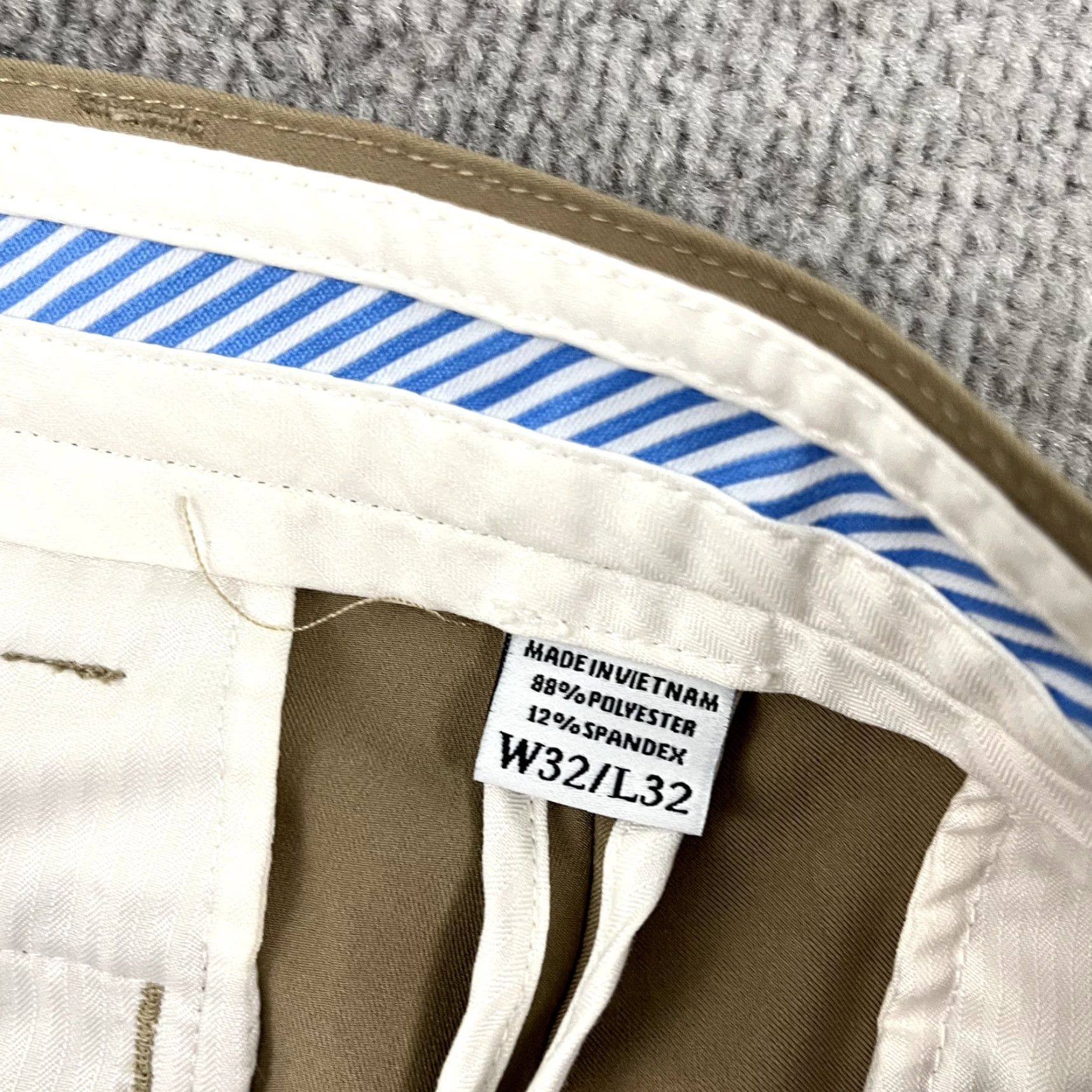Footjoy FootJoy Pants Mens 32 x 32 Straight Leg Brown Golf Performance Trousers Pleated Size US 32 / EU 48 - 2 Thumbnail