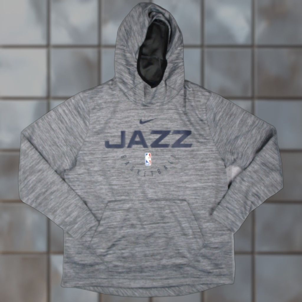 Nike Nike Utah Jazz NBA Hoodie Mens XL Grey Space Dye Dri-FIT Pullover 934554-091 Size US XL / EU 56 / 4 - 1 Thumbnail