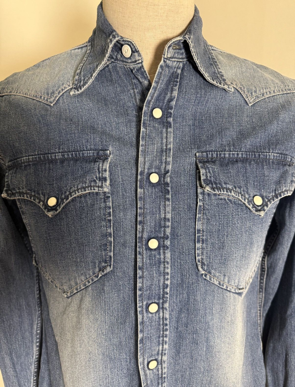 FOB Factory FOB Factory F3152 Denim Western Shirt – Made in Japan – M Size US M / EU 48-50 / 2 - 3 Thumbnail