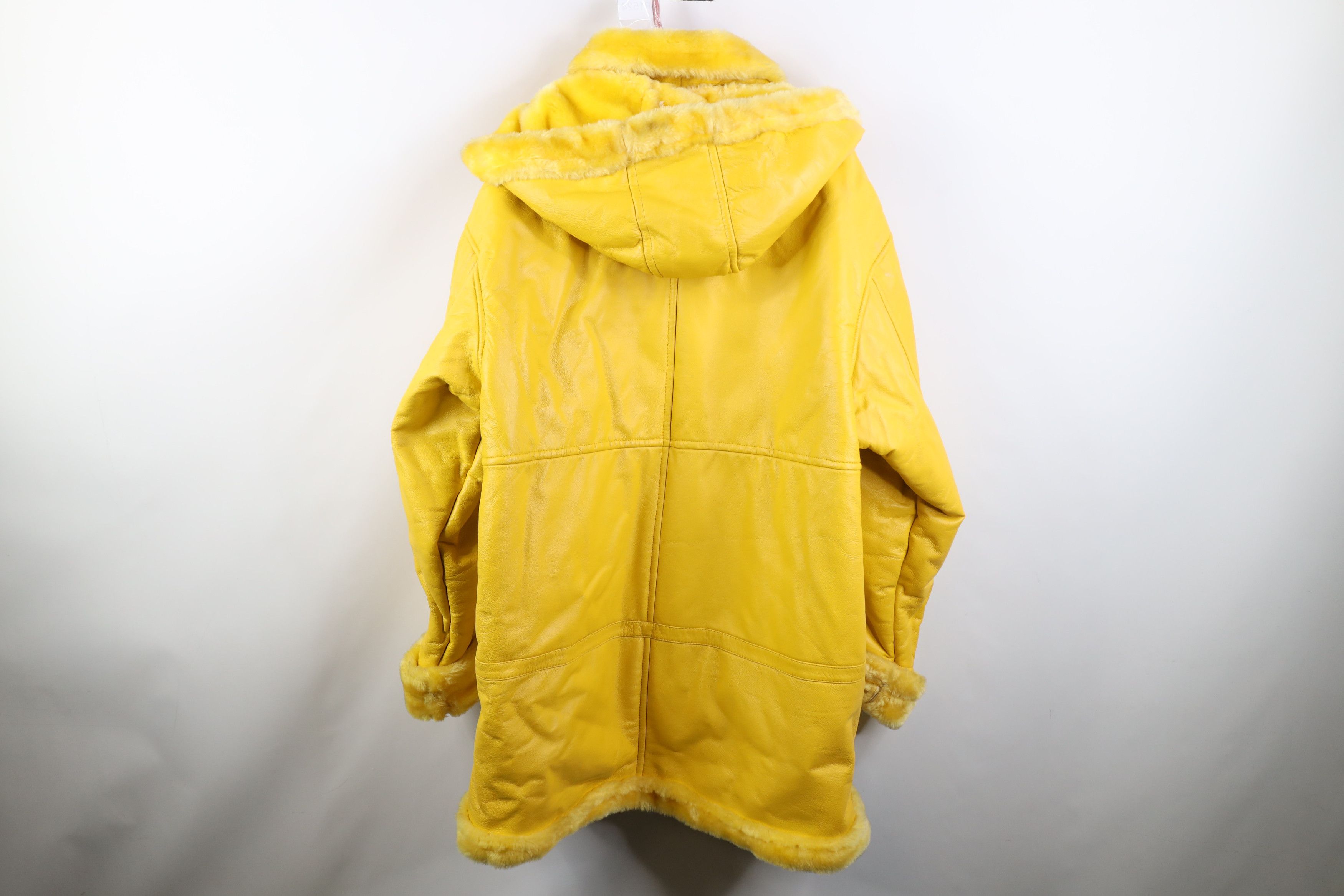Vintage Vintage 90s Streetwear Sherpa Leather B3 Hooded Parka Jacket Size XL / US 12-14 / IT 48-50 - 13 Thumbnail