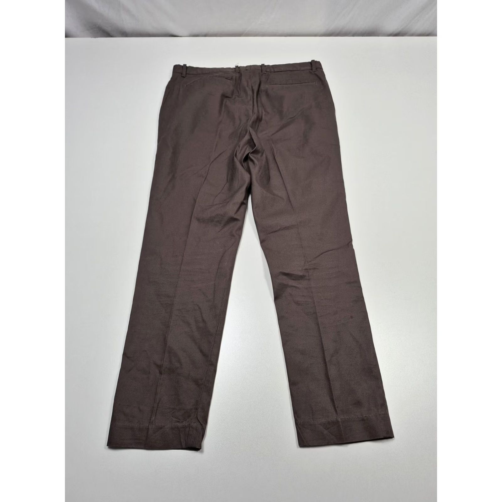 Allsaints AllSaints Chino Pants Mens 30x26 Brown Cotton Slim Straight Lightweight Pockets Front Flat Front Button Fly Belt Loops Slim Fit Business Casual Size US 30 / EU 46 - 7 Thumbnail