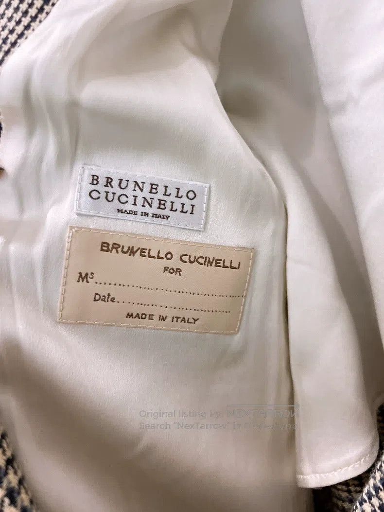 Brunello Cucinelli Brunello Cucinelli Plaid Linen Blazer Size XS / US 0-2 / IT 36-38 - 7 Thumbnail