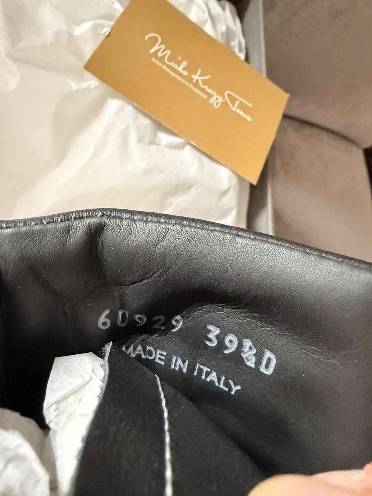 Rick Owens BNIB $955 Rick Owens Vintage Leather High Tops Black / Milk Size US 6.5 / EU 39-40 - 9 Thumbnail