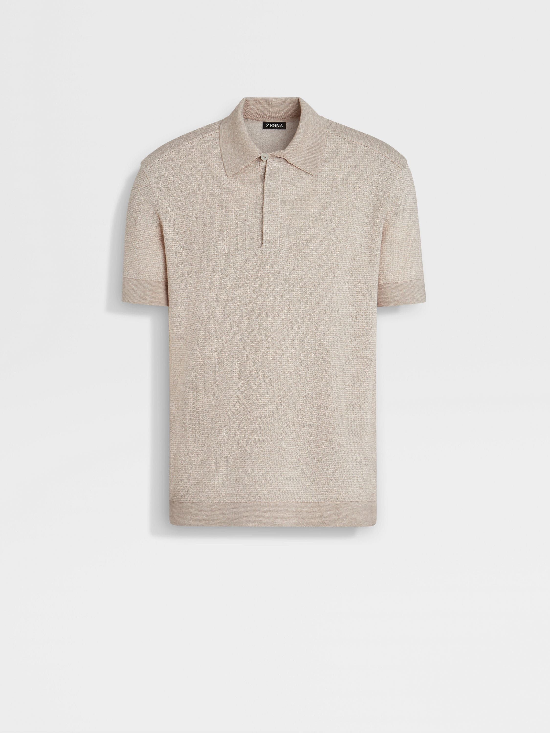 Ermenegildo Zegna o1s1rm0225 RUD372A7 Polo Shirt in Beige Size US M / EU 48-50 / 2 - 1 Thumbnail