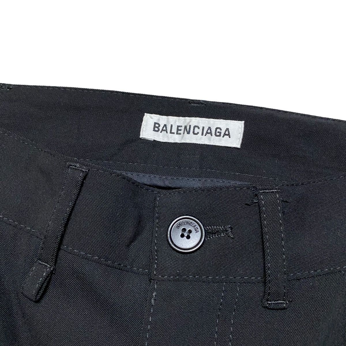 Balenciaga FW21 Balenciaga Black Wool Flare Pants Size 27" / US 4 / IT 40 - 6 Thumbnail