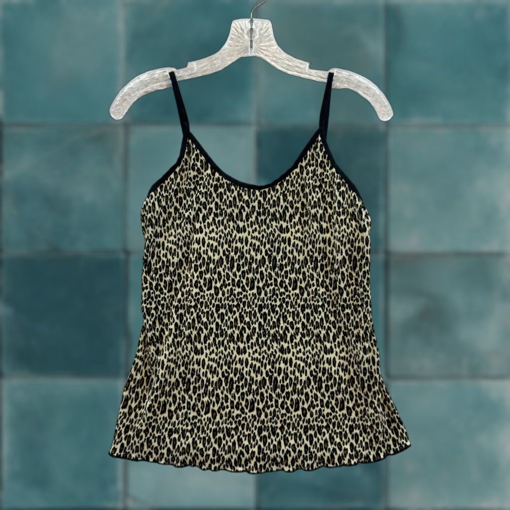 Vintage VINTAGE Petra FAshions Camisole Tank Top Medium Cheetah Leopard Boho Fairy Grunge Whimsigoth Shirt M Beige Womens Size M / US 6-8 / IT 42-44 - 1 Thumbnail