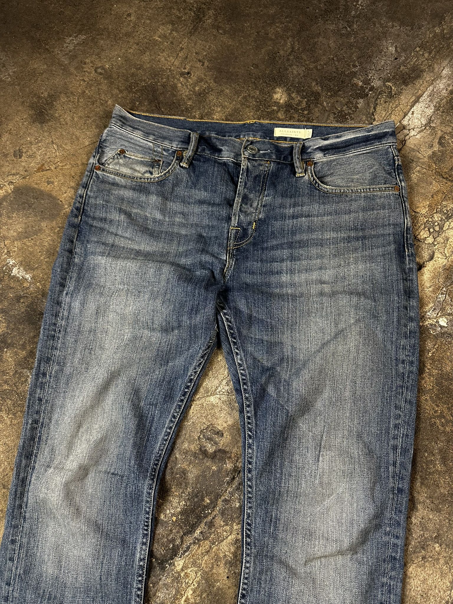 Allsaints Allsaints Faded Straight Jeans Pants Size US 34 / EU 50 - 3 Thumbnail