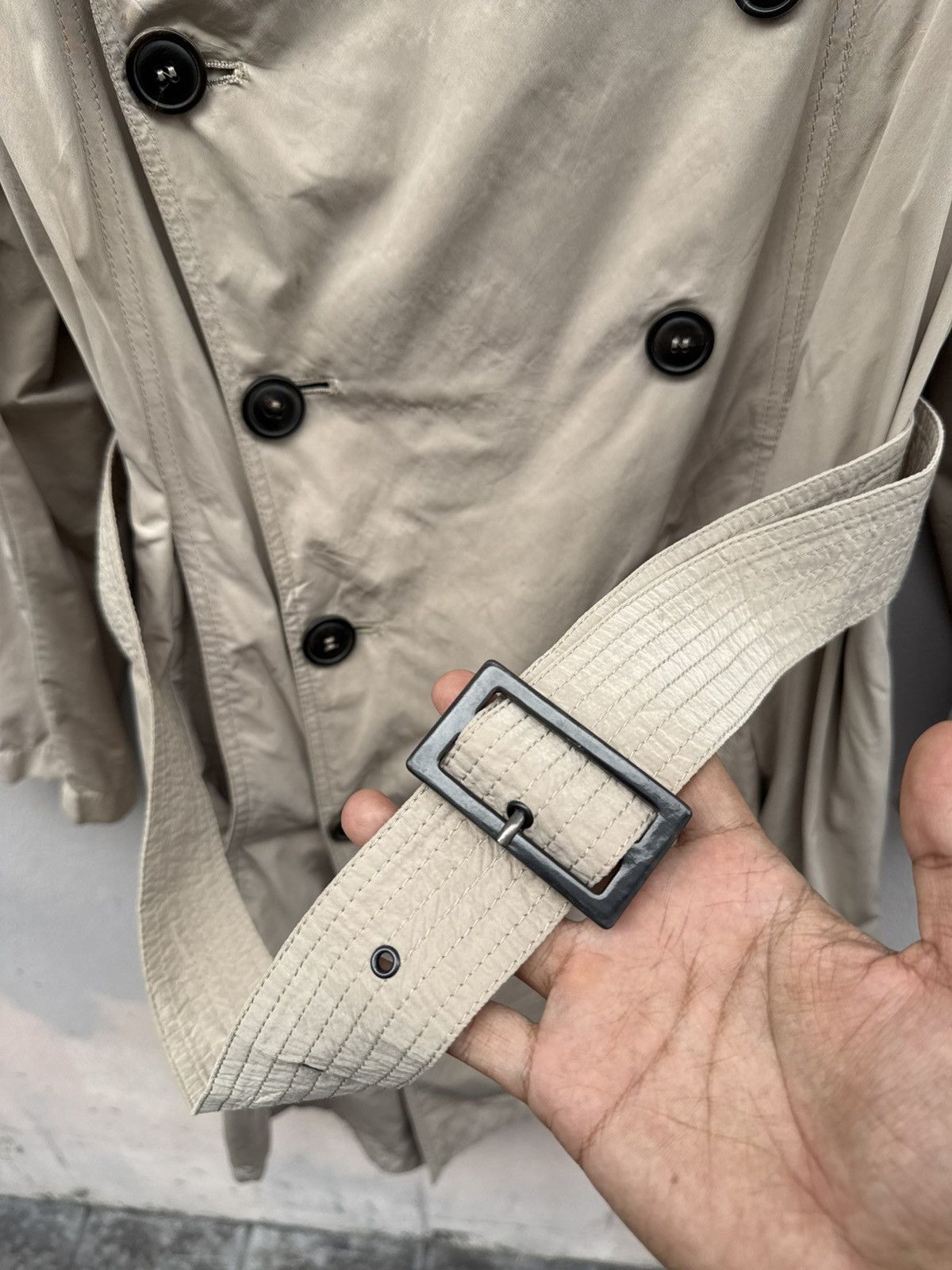 Giorgio Armani GIORGIO ARMANI Double Breasted Trench Long Coat Size M / US 6-8 / IT 42-44 - 7 Thumbnail