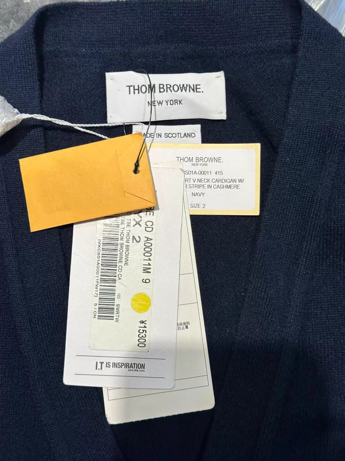 Thom Browne Thom Browne Blue Cashmere Cardigan Size 2 Size US M / EU 48-50 / 2 - 3 Thumbnail