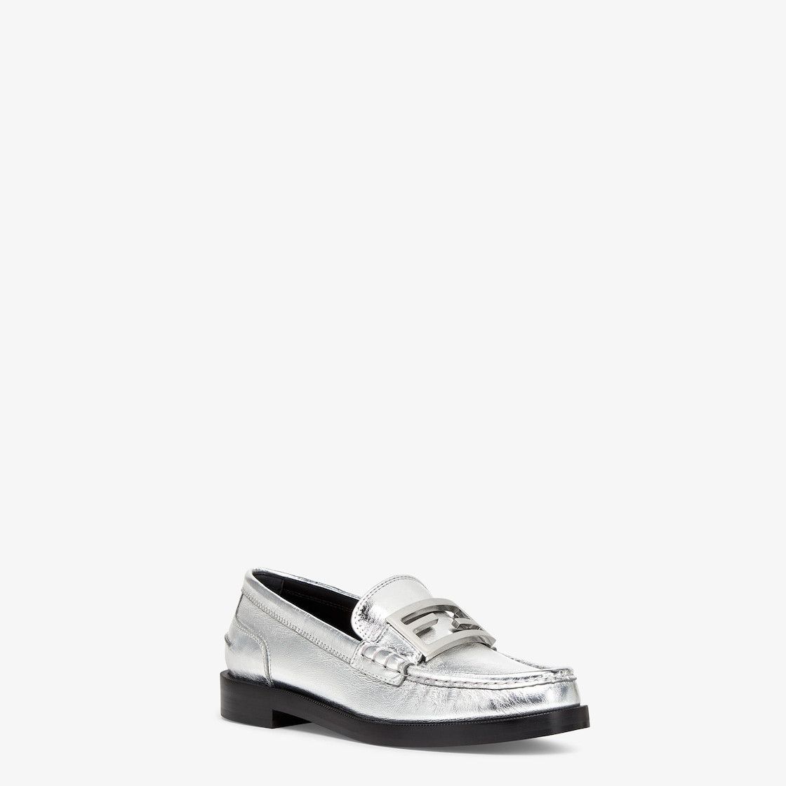 Fendi o1s1wg110125 Loafer in Silver Size US 7 / IT 37 - 3 Thumbnail