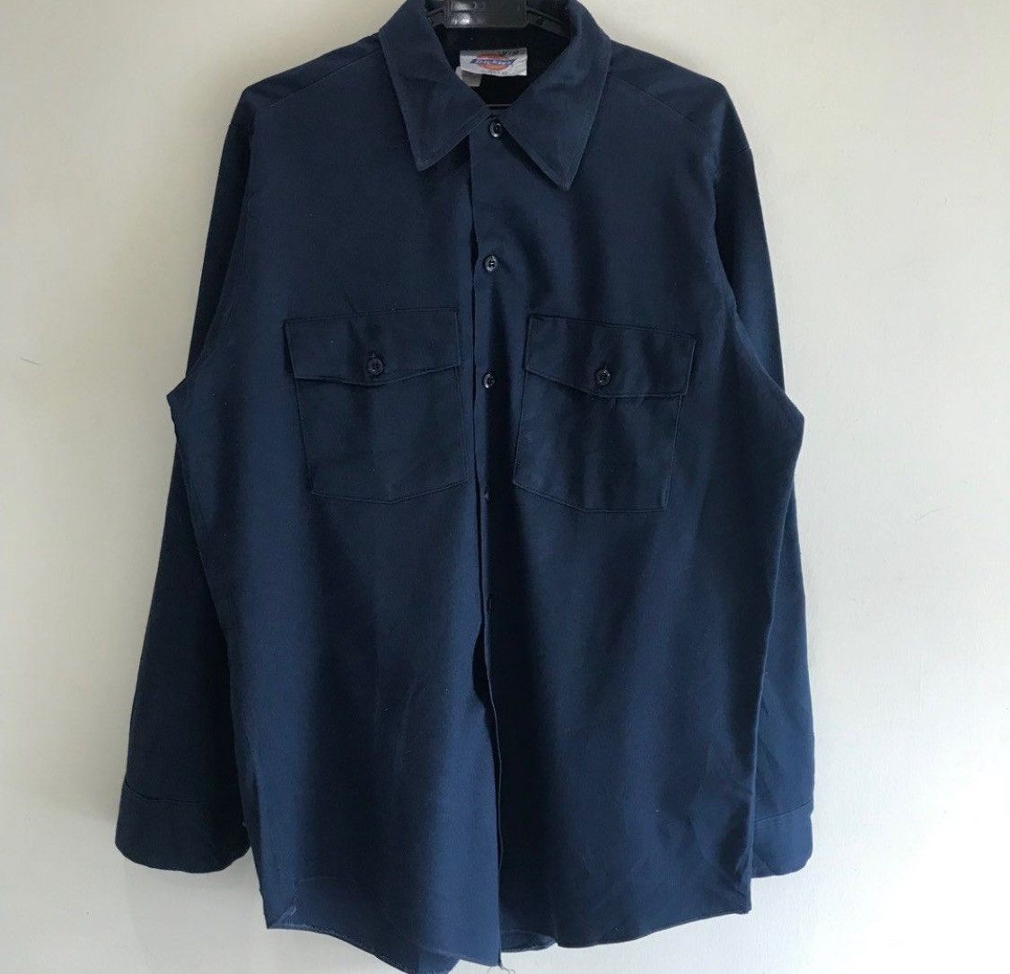 Dickies × Vintage DICKIES WORKWEAR LONG SLEEVE SHIRT Size US L / EU 52-54 / 3 - 5 Thumbnail