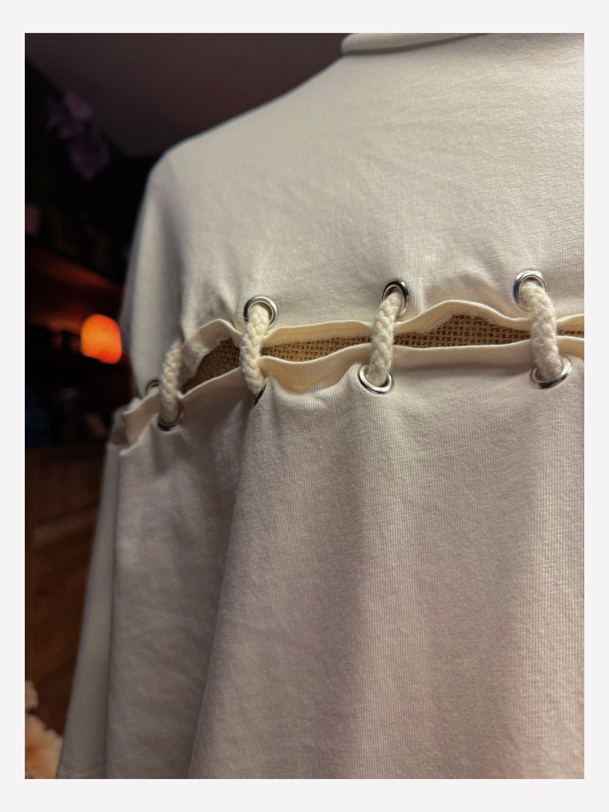 Asos ASOS Eyelet & Rope Detail T-Shirt – Size M Size US M / EU 48-50 / 2 - 4 Thumbnail