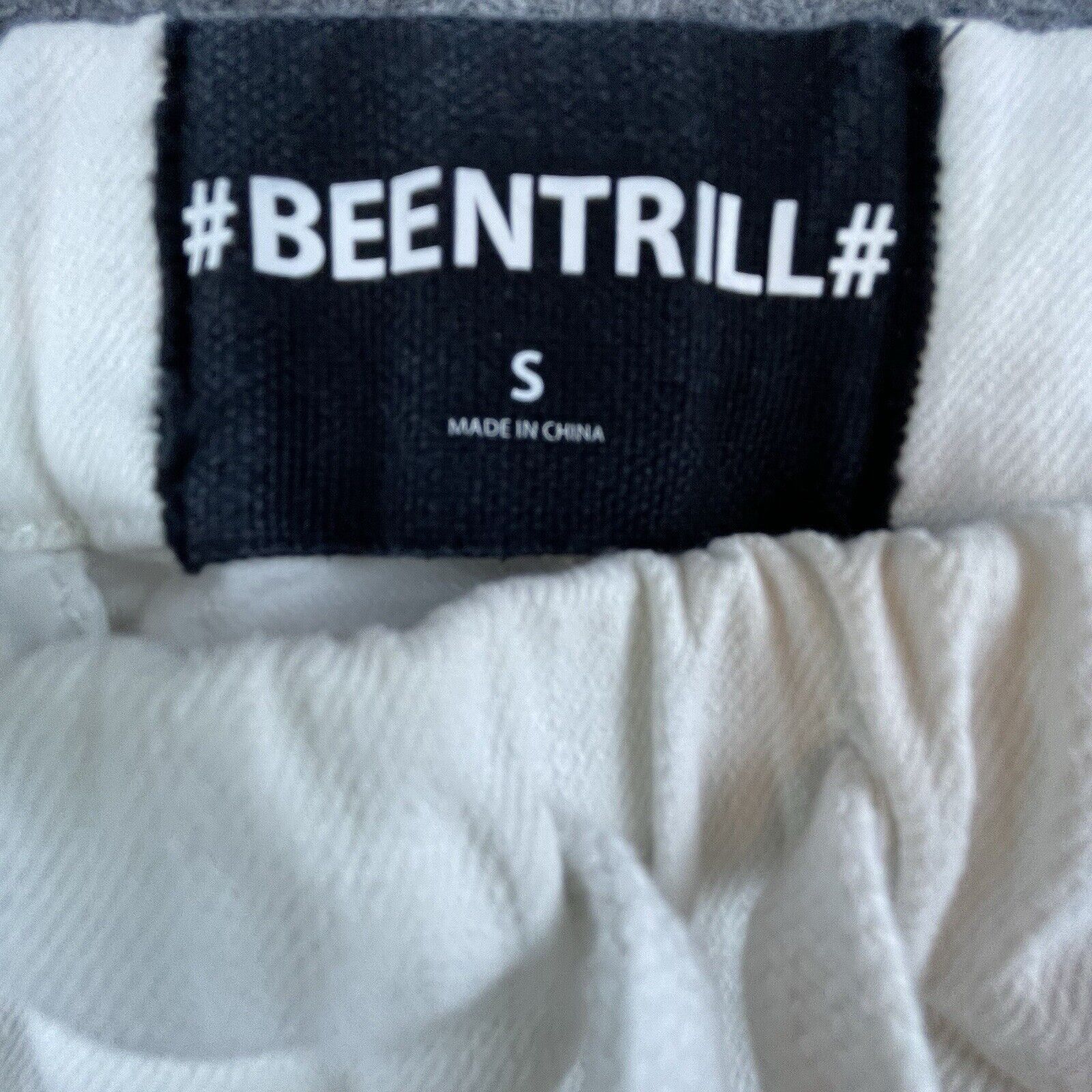 Been Trill Been Trill Pants Mens Small White Denim Joggers Streetwear Size US 28 / EU 44 - 3 Thumbnail
