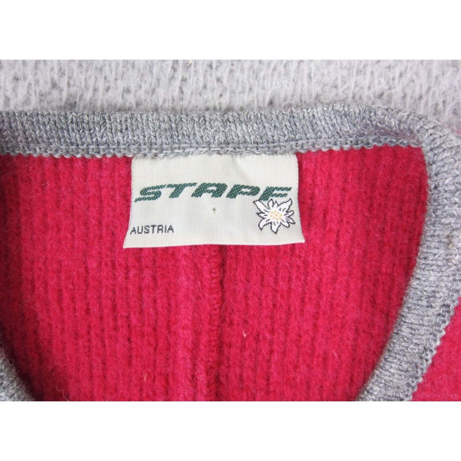 Vintage VINTAGE Stapf Cardigan Womens M Red Wool Trachten Sweater Heavy 80s 90s Classic Cardigan Womens Clothing Size M / US 6-8 / IT 42-44 - 3 Thumbnail