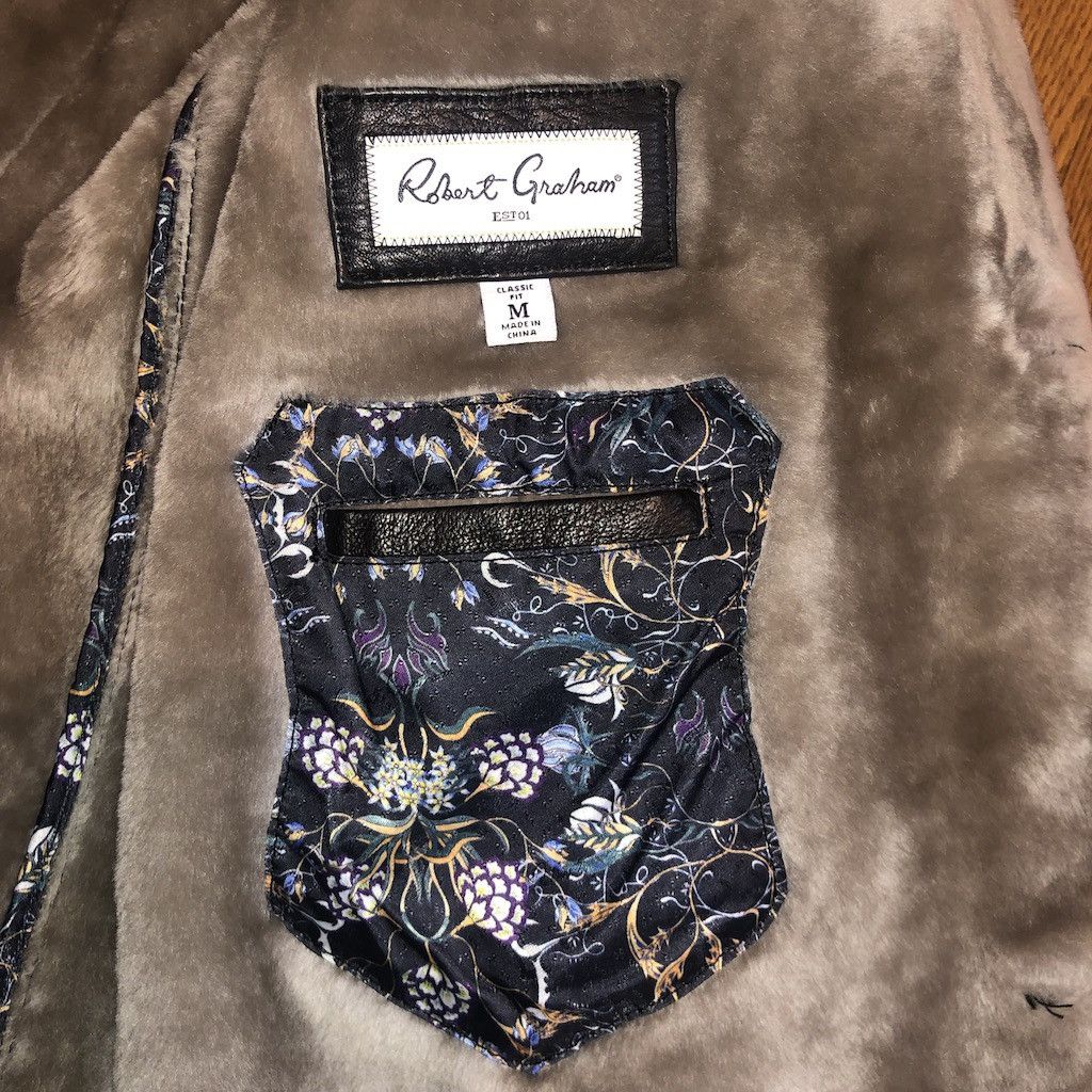 Robert Graham RARE - Robert Graham Genuine Leather Fur Lined Jacket Size US M / EU 48-50 / 2 - 3 Thumbnail