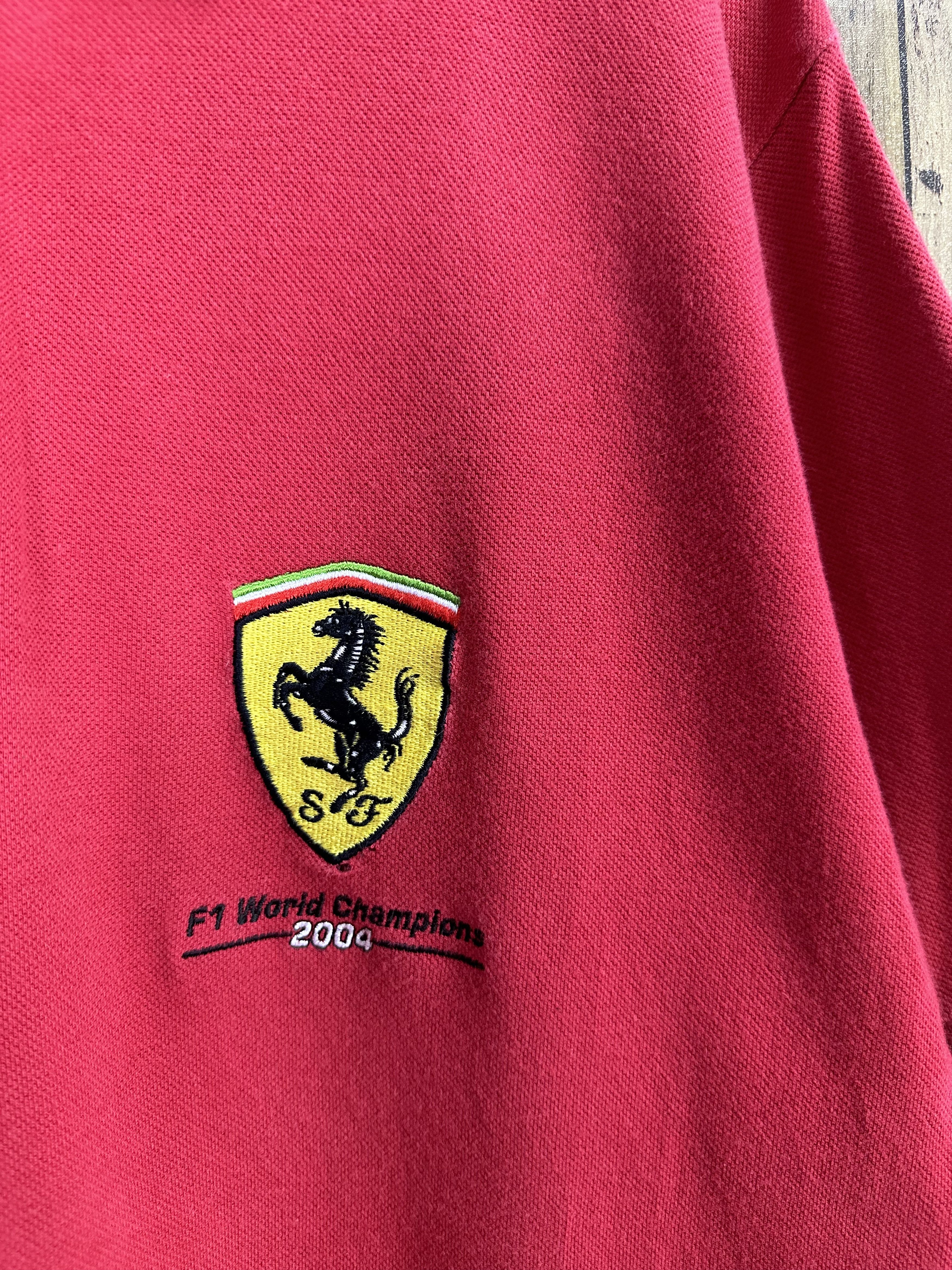 Ferrari Ferrari F1 World Championship 2004 Polo Red Washed A323 Size US M / EU 48-50 / 2 - 5 Thumbnail