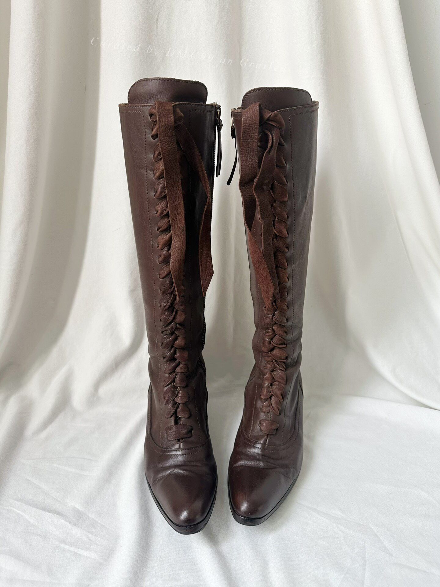 Miu Miu Miu Miu Vintage Lace-Up Boots Size US 4 / IT 34 - 1 Thumbnail