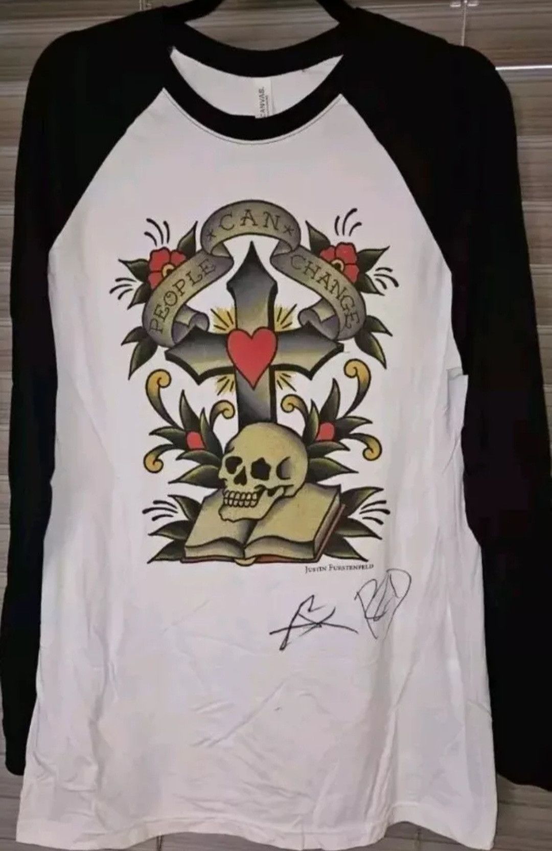 Canvas SIGNED Blue October 2017 Tour Shirt Justin Furstenfeld, Ryan Size US L / EU 52-54 / 3 - 1 Thumbnail