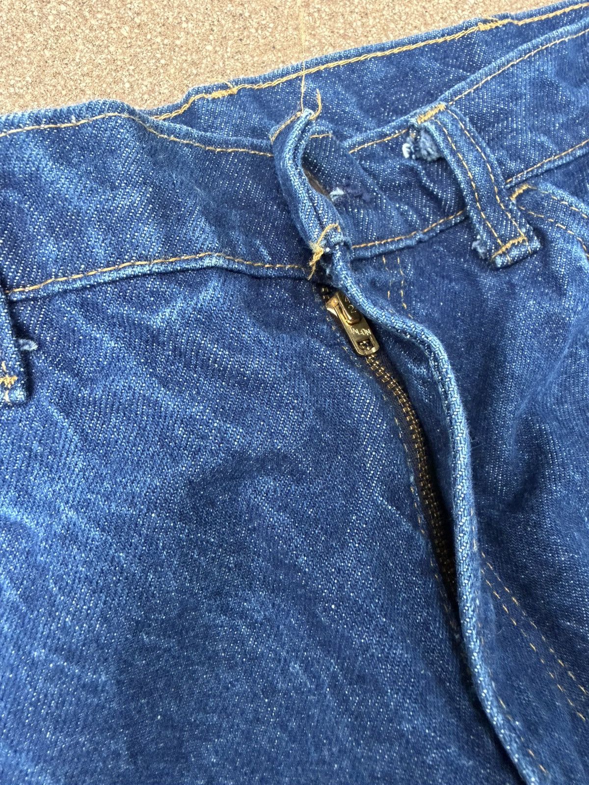 Levi's Vtg 70’s Levi’s 646 Orange Tab Bellbottom Flare Jeans 35x30 Size US 35 - 5 Thumbnail