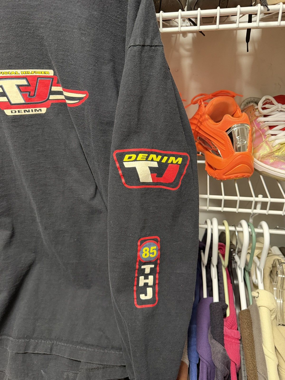 Tommy Jeans Vintage Tommy Jeans Denim Racing Long-sleeve Black Size US L / EU 52-54 / 3 - 5 Thumbnail