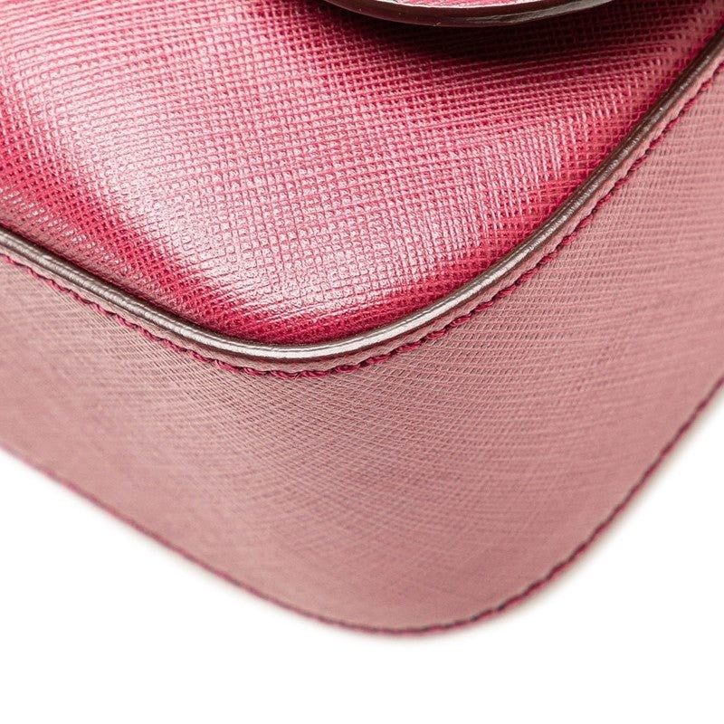 Salvatore Ferragamo Salvatore Ferragamo Leather Gancini Chain Shoulder Bag Pink Size ONE SIZE - 10 Thumbnail