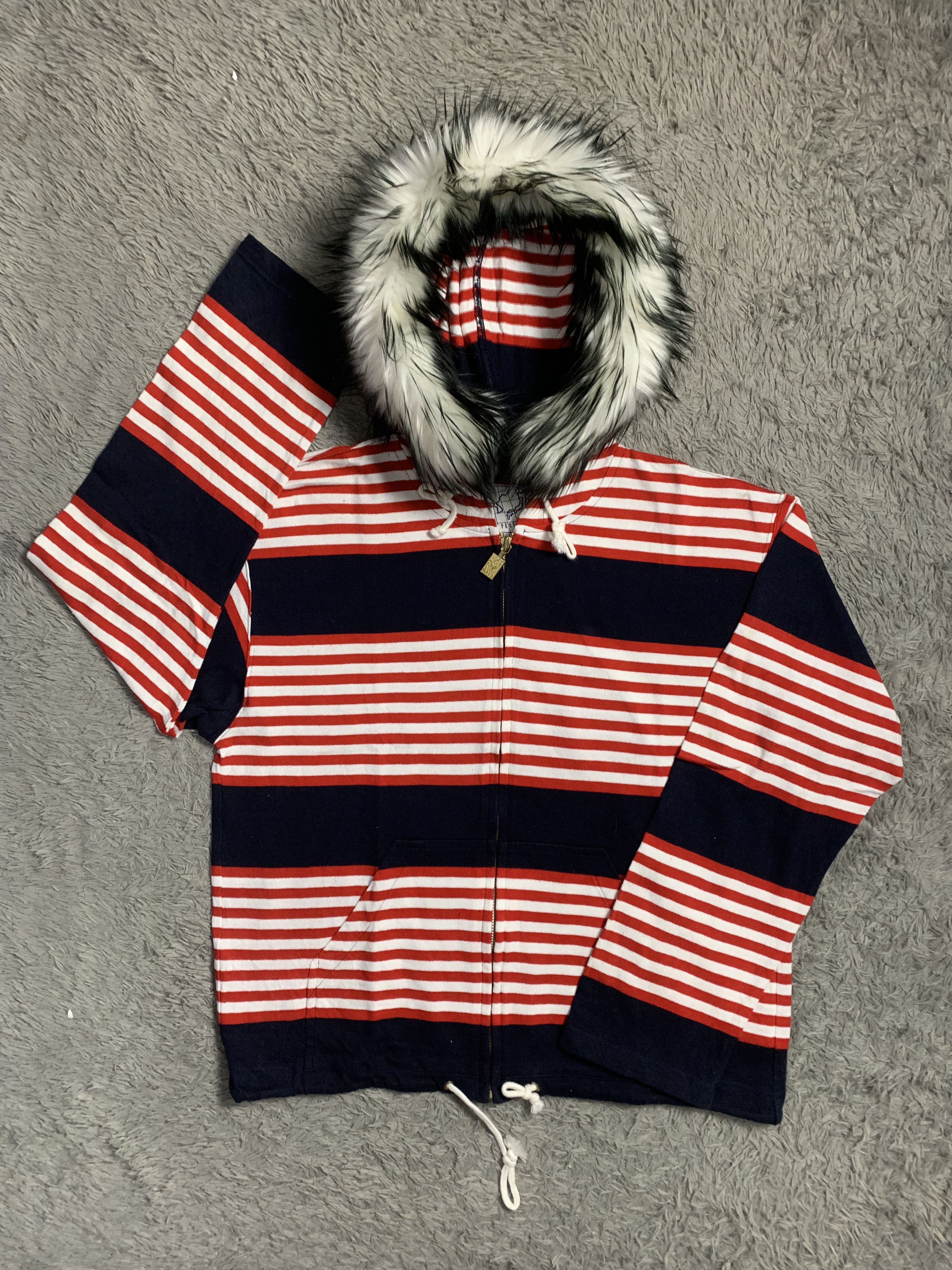 Junko Shimada Part 2 Fur Hoodie Stripes by Junko Shimada Size US M / EU 48-50 / 2 - 1 Thumbnail