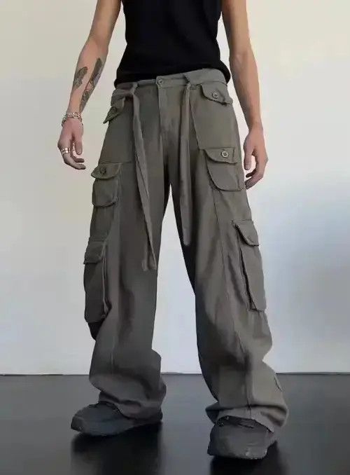 Japanese Brand Cargo Pants - Korean Streetwear Style Pants Size US 32 / EU 48 - 4 Thumbnail