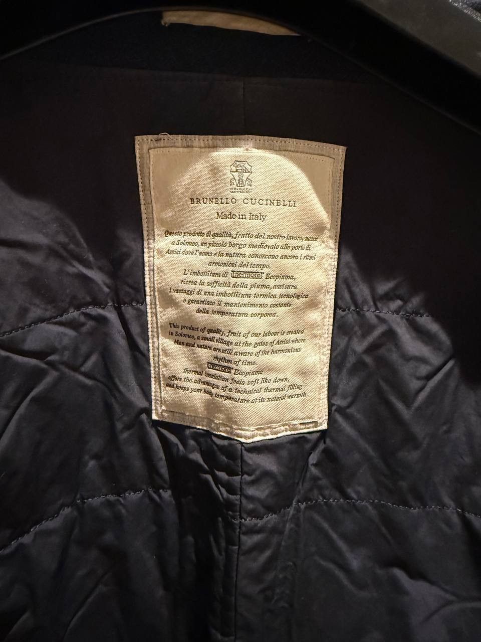 Brunello Cucinelli Brunello Cucinelli Navy Coat Men's Size US L / EU 52-54 / 3 - 5 Thumbnail