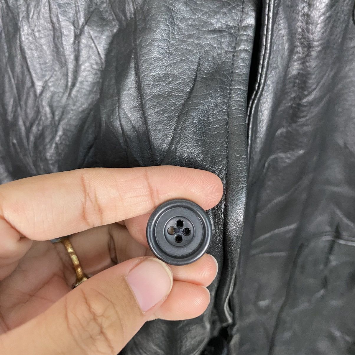 Japanese Brand 📌Vintage Leather Jacket Biker Mano di Italiani Issey Miyake Size US L / EU 52-54 / 3 - 17 Thumbnail