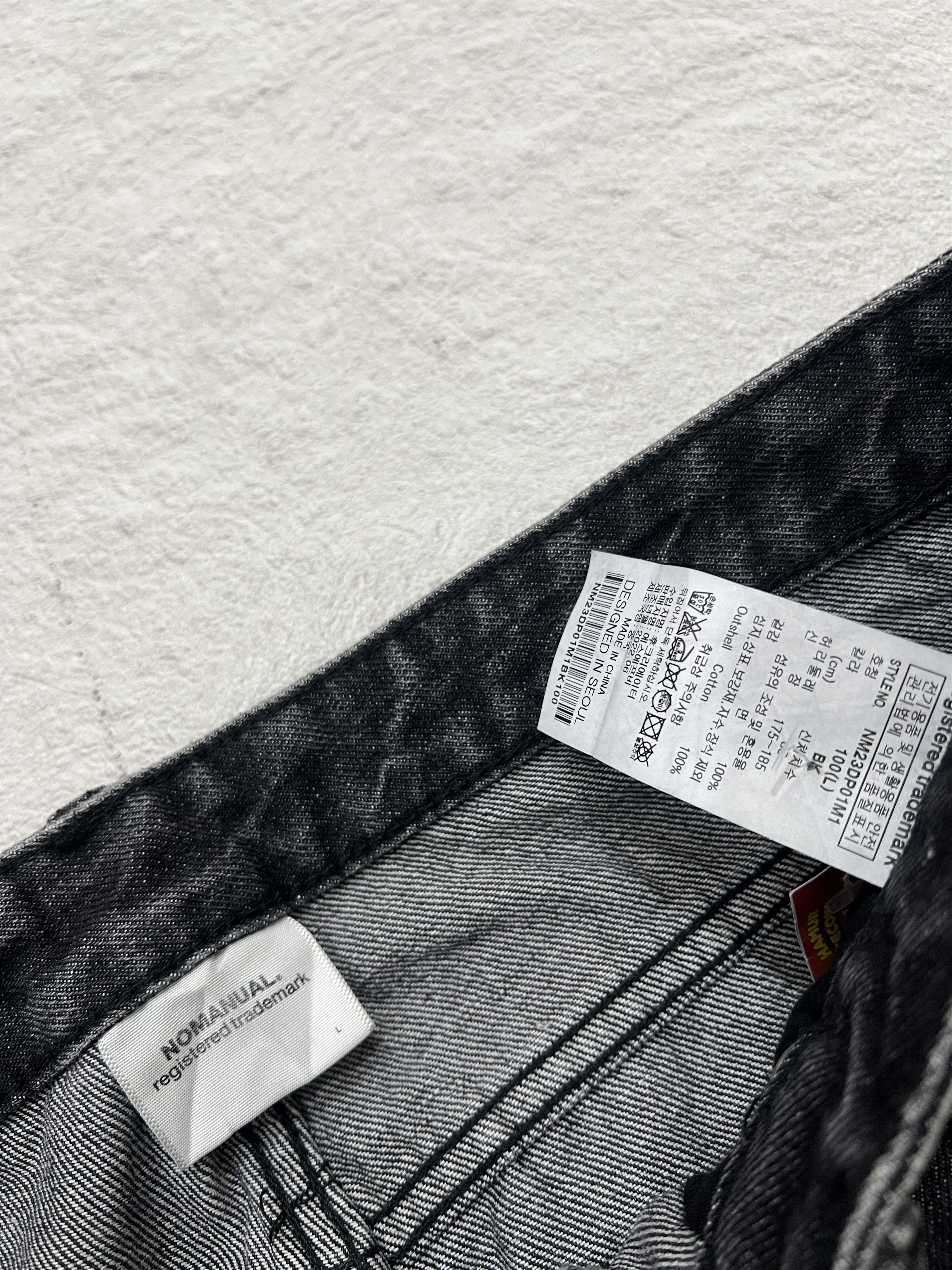 Japanese Brand 2000s Nomanual Ruched Bootcut Flare Jeans y2k Lgb Ifsix Size US 34 / EU 50 - 7 Thumbnail