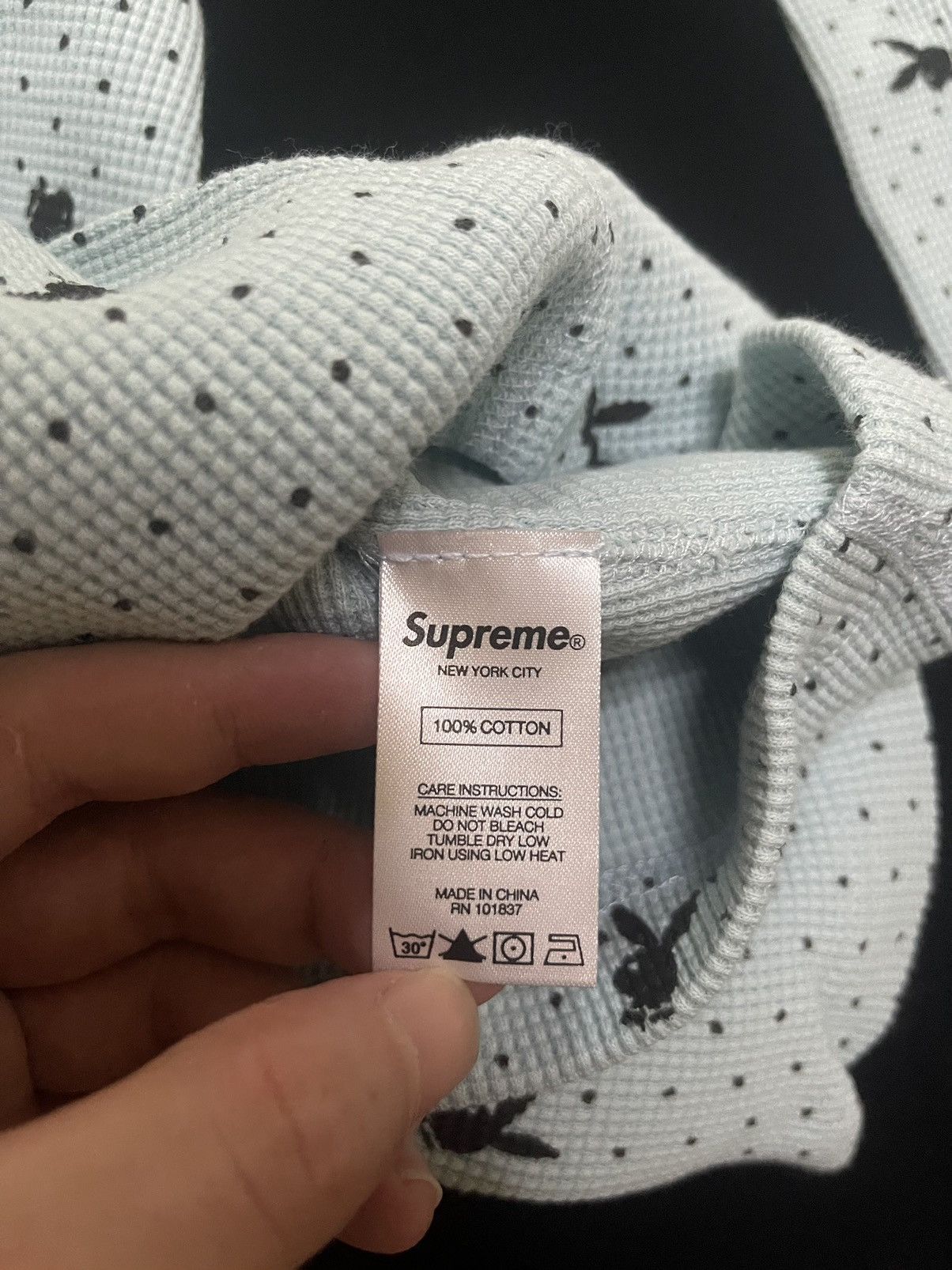 Playboy × Supreme Supreme playboy waffle thermal crewneck crew Size US S / EU 44-46 / 1 - 4 Thumbnail