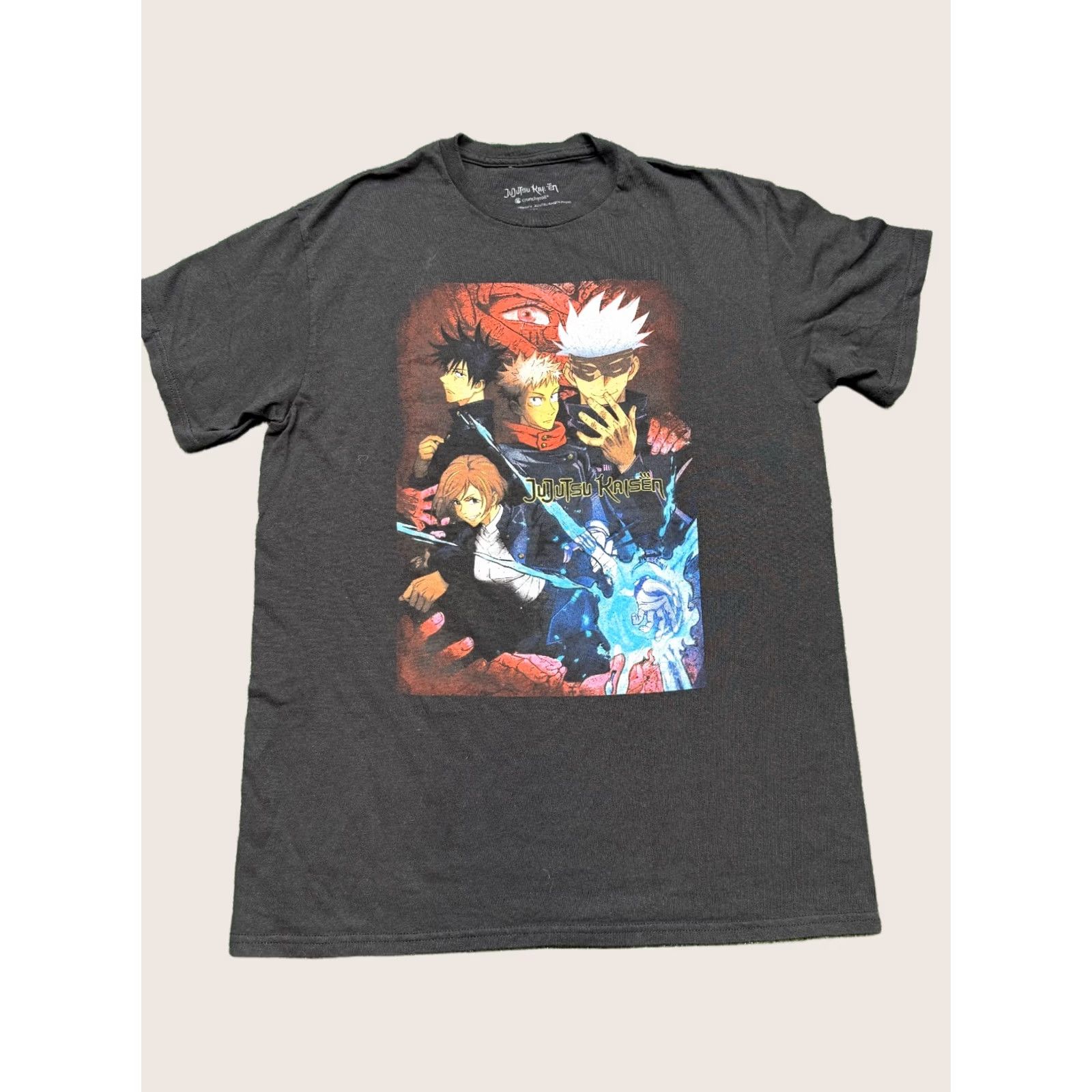 Vintage Jujutsu Kaisen T Shirt Womens Slim Black Short Sleeve Anime Graphic Tee Size L Size L / US 10 / IT 46 - 1 Thumbnail