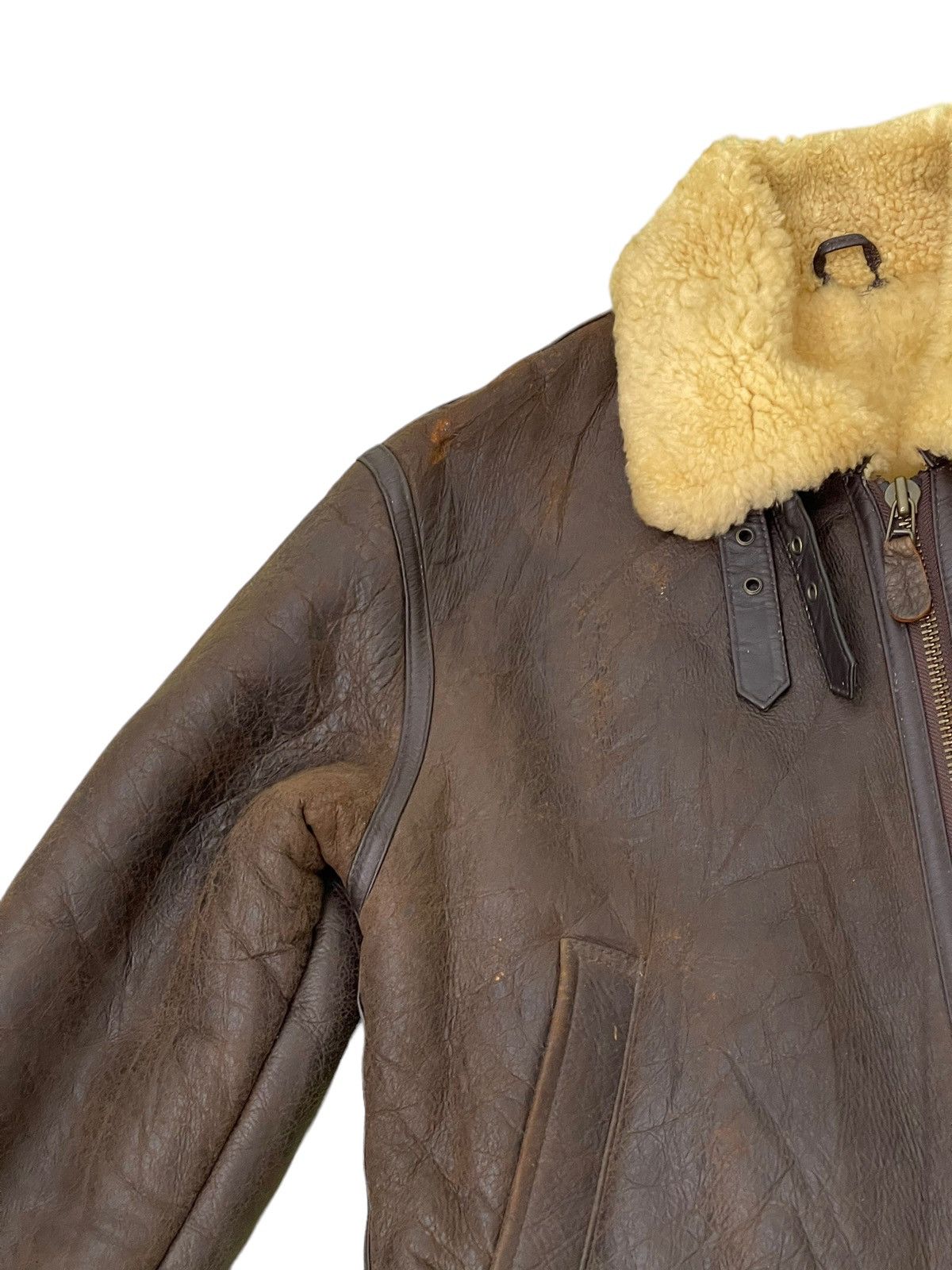 Leather Vtg Type B3 Shearling Beauty Sheepskin Jacket USAF Size US L / EU 52-54 / 3 - 11 Thumbnail