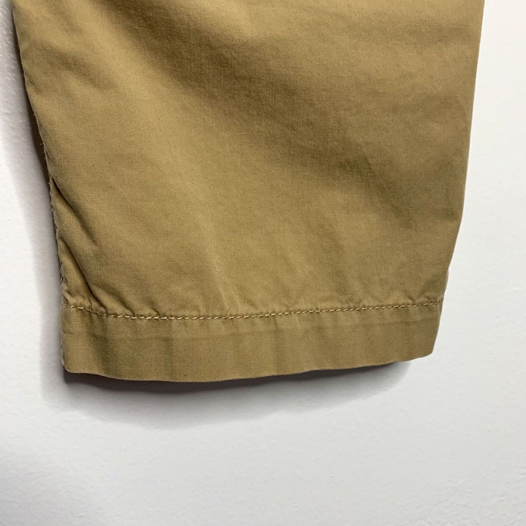Ralph Lauren Lauren Ralph Lauren Womens Size 8 Green Label Khaki Pants Casual Ankle Cropped Pants Womens Regular 100% Cotton Beige Canvas Straight Inseam 25.5 in Size 30" / US 8 / IT 44 - 6 Thumbnail